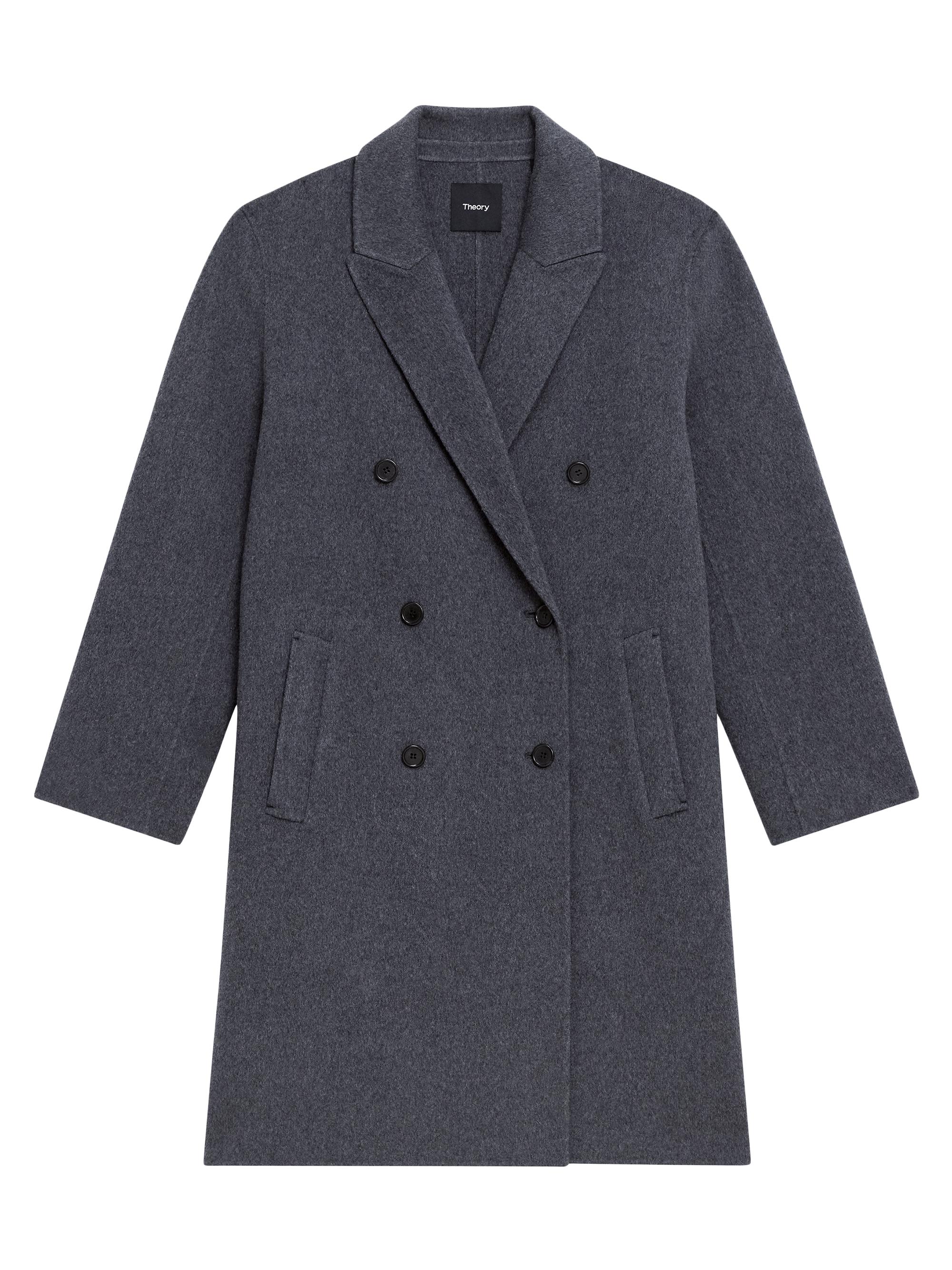 Theory Women's Wool-Blend Double-Breasted Coat - Pestle Melange