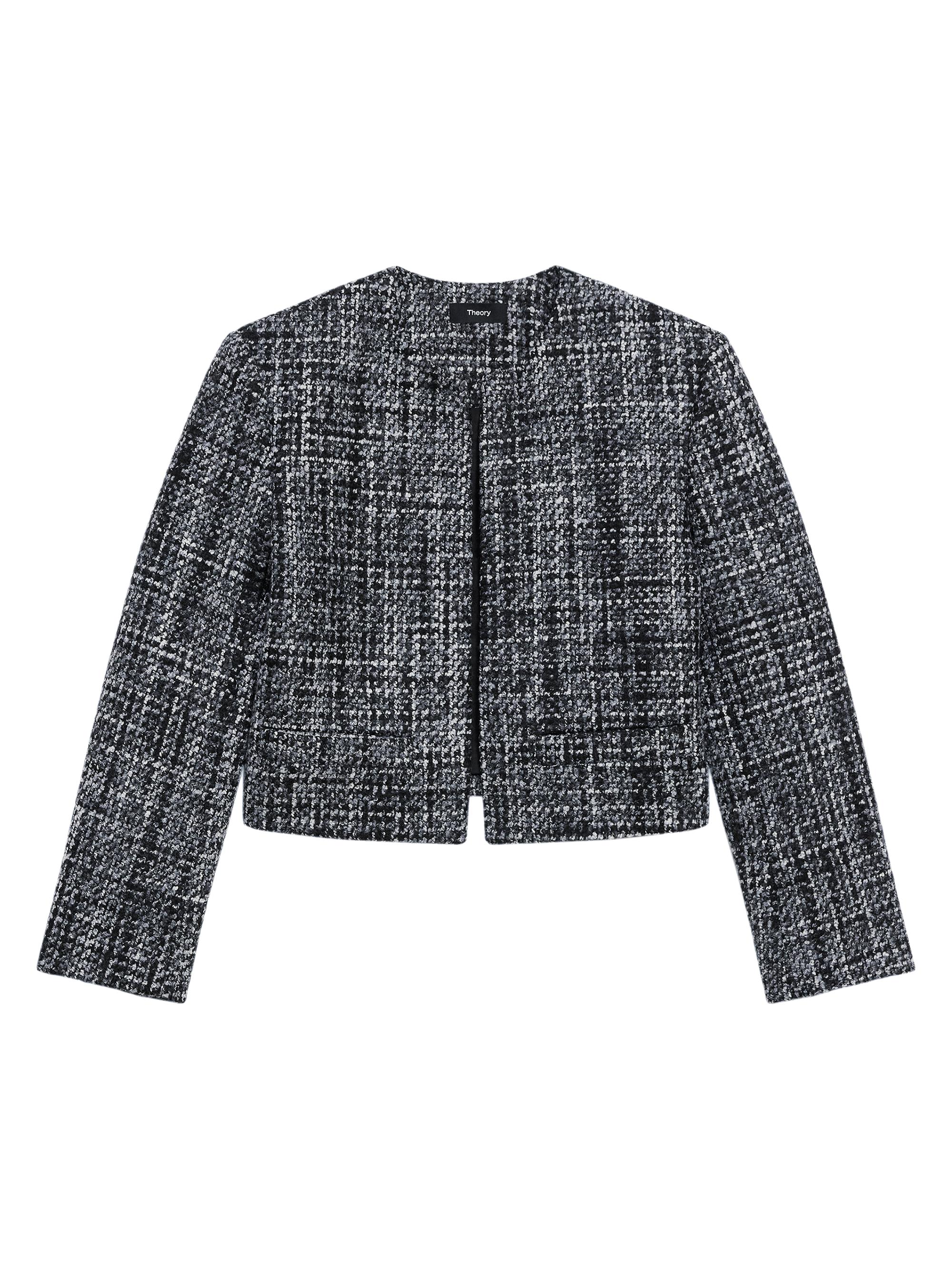 Theory Wool-Blend Tweed Crop Jacket | Saks Fifth Avenue
