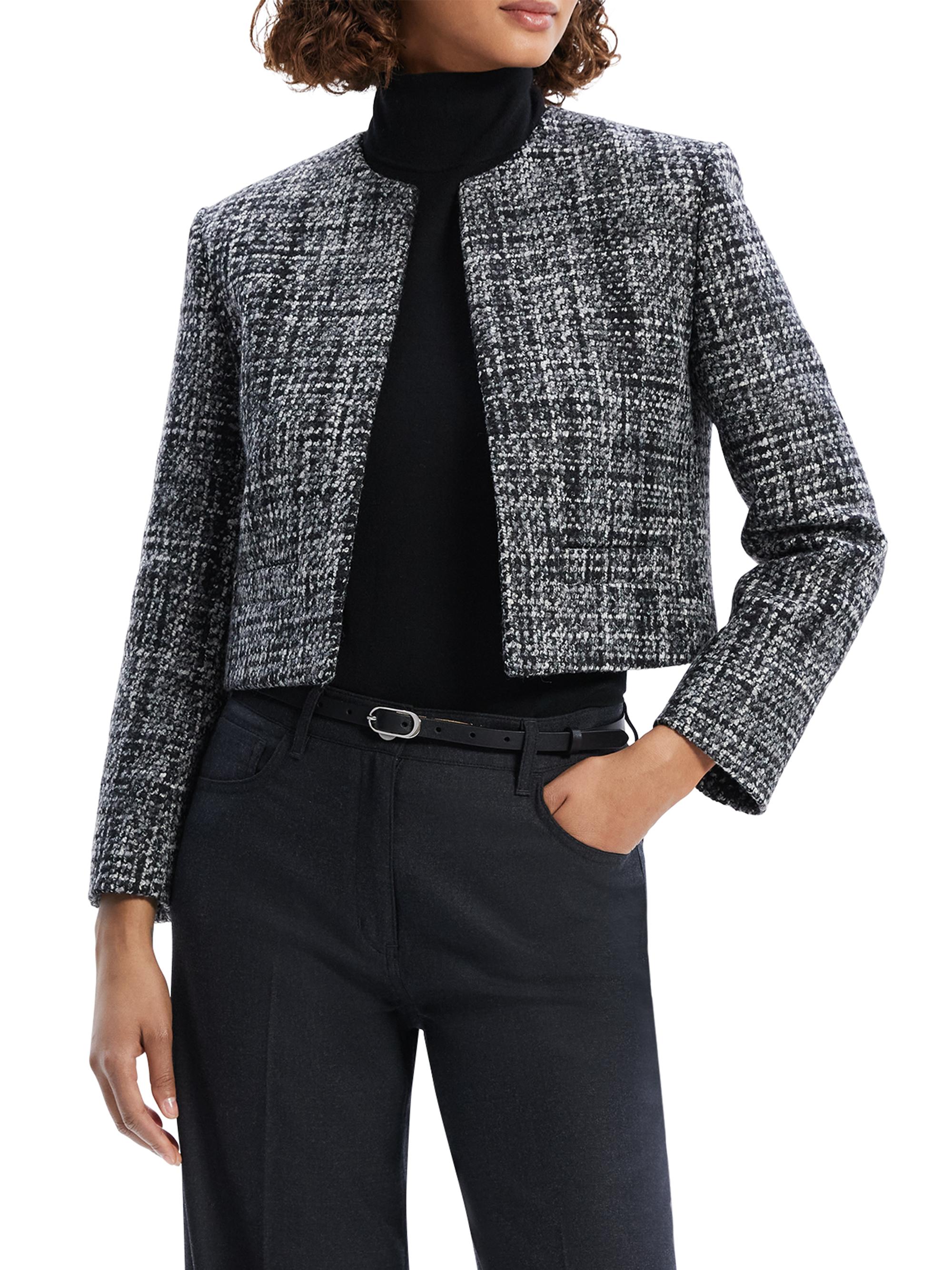 Theory Wool-Blend Tweed Crop Jacket | Saks Fifth Avenue