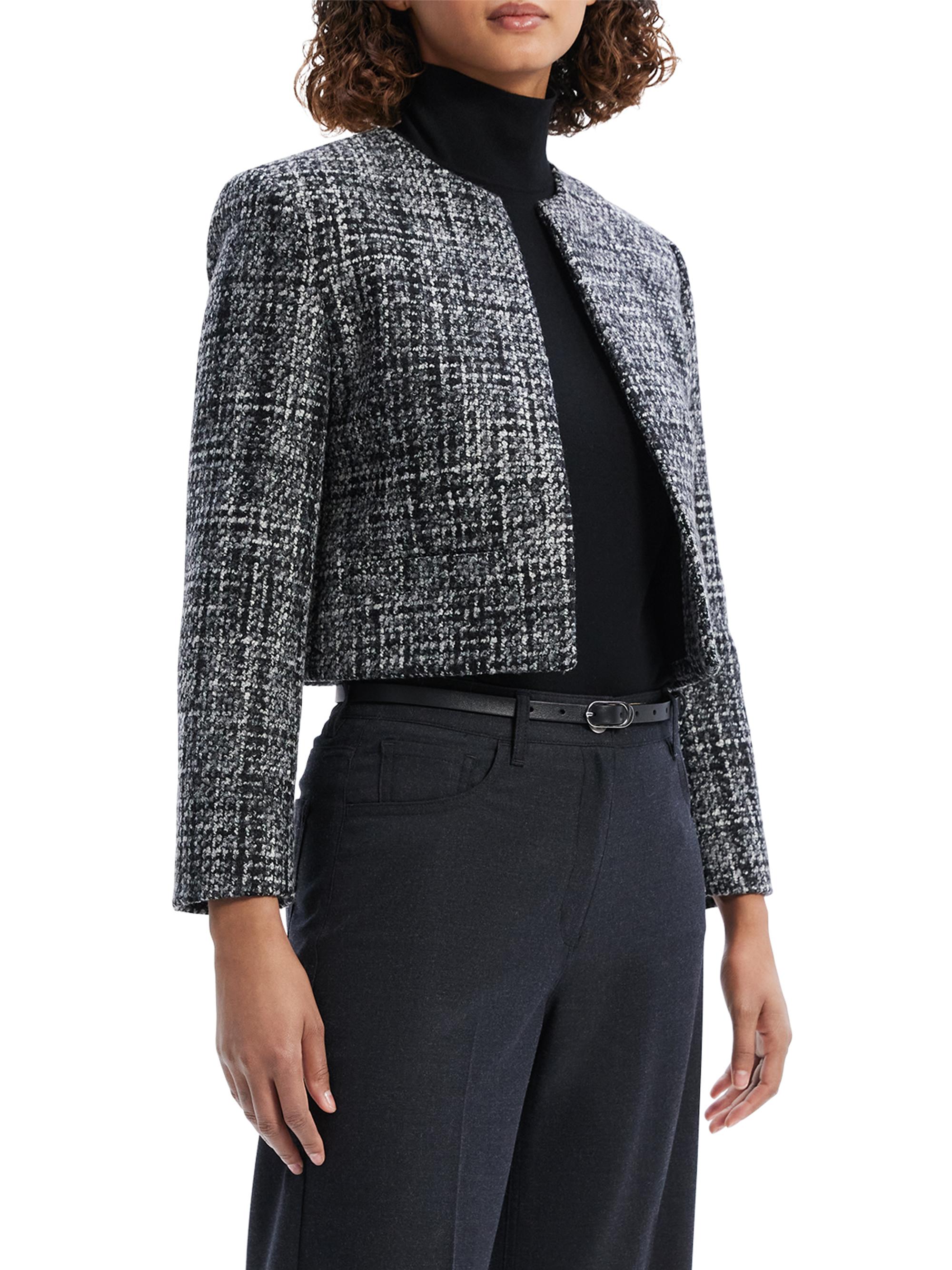Theory Wool-Blend Tweed Crop Jacket | Saks Fifth Avenue