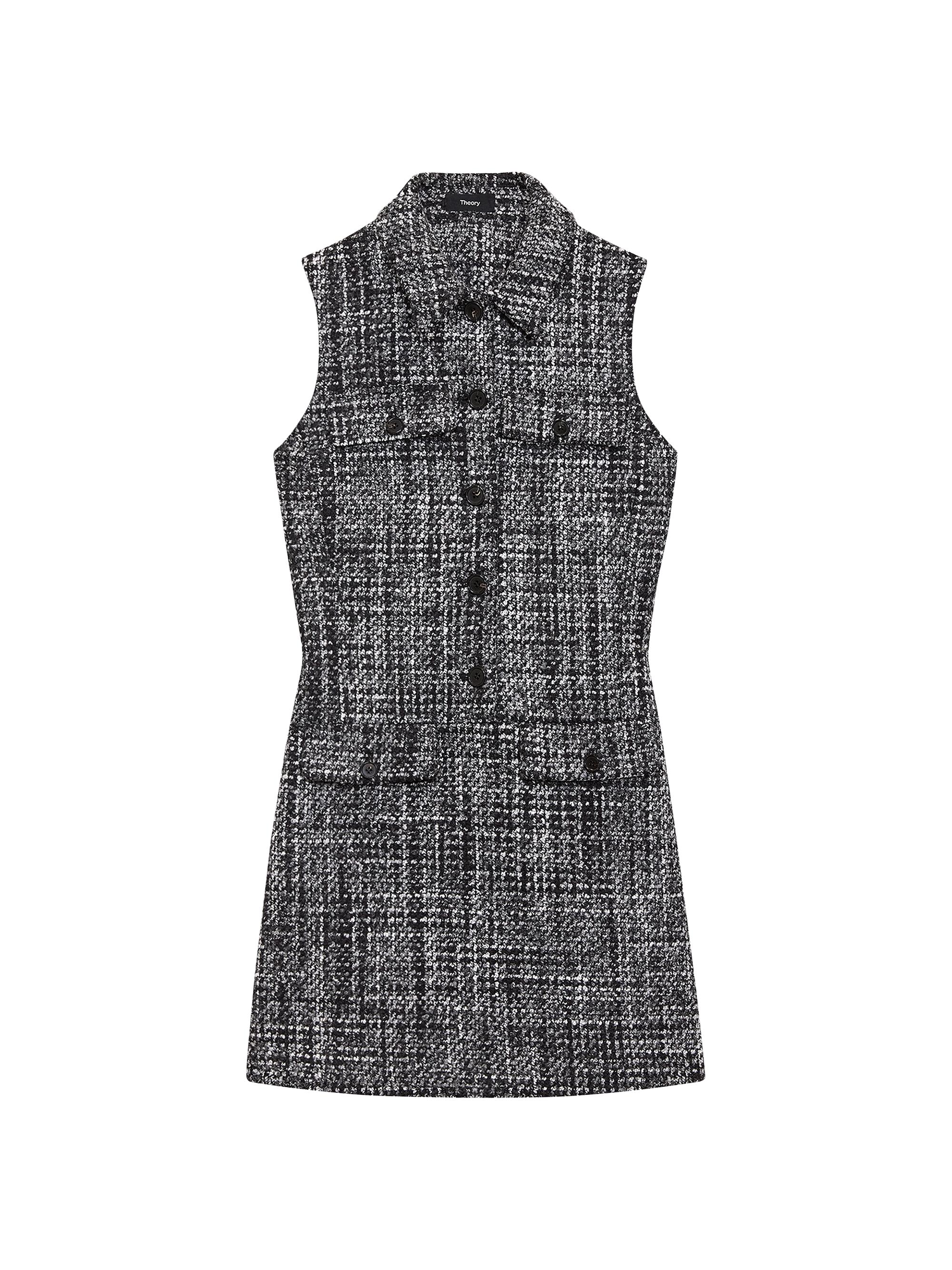 Theory Women's Mela Tailored Tweed Minidress - Black Multi