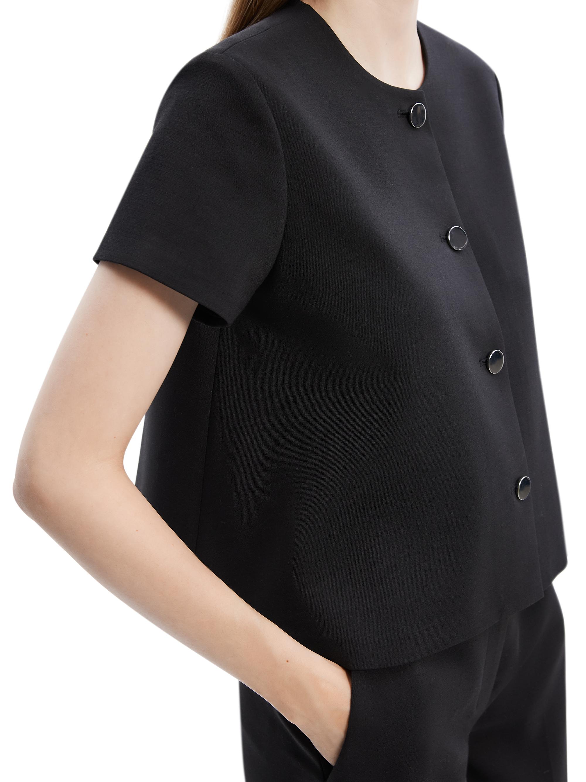 Theory A-Line Short-Sleeve Round Neck Top | Saks Fifth Avenue