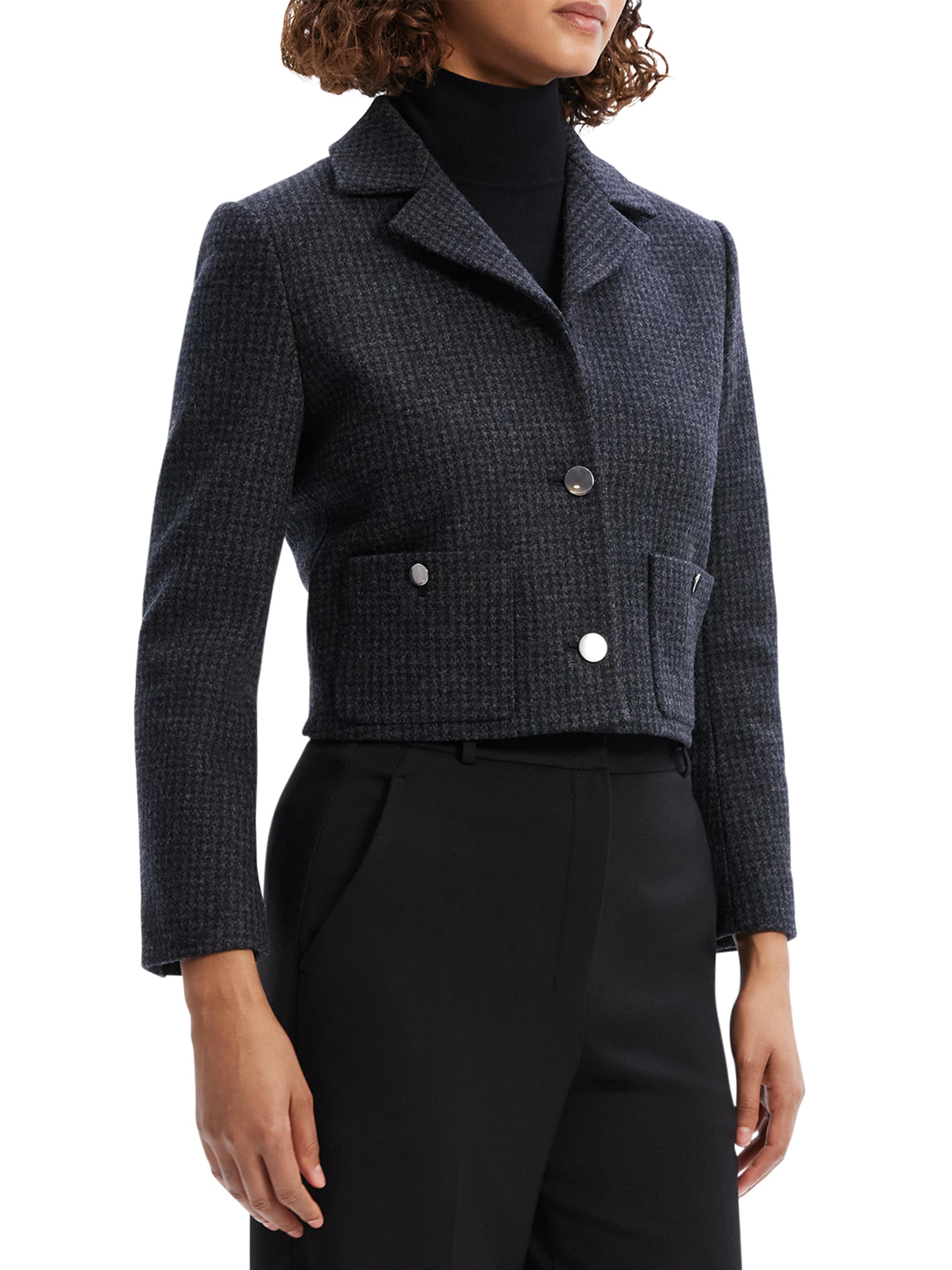 ジャケット・アウター Wool-Blend Cropped Tweed Blazer herlipto Her lip to - Herlipto Wool-Blend Fancy Tweed Jacketの通販 by