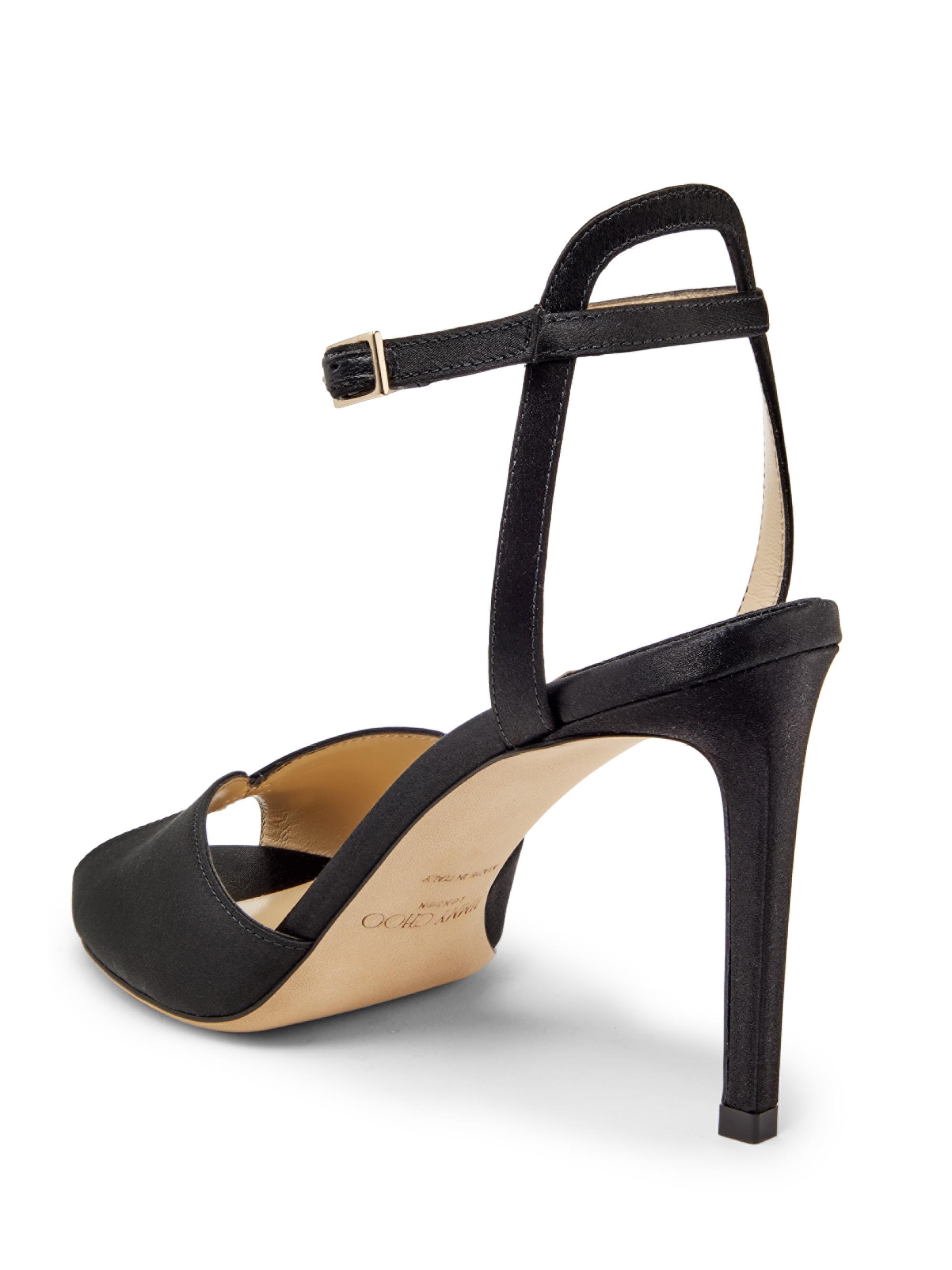 Jimmy Choo Sacora 85MM Satin Sandals | Saks Fifth Avenue