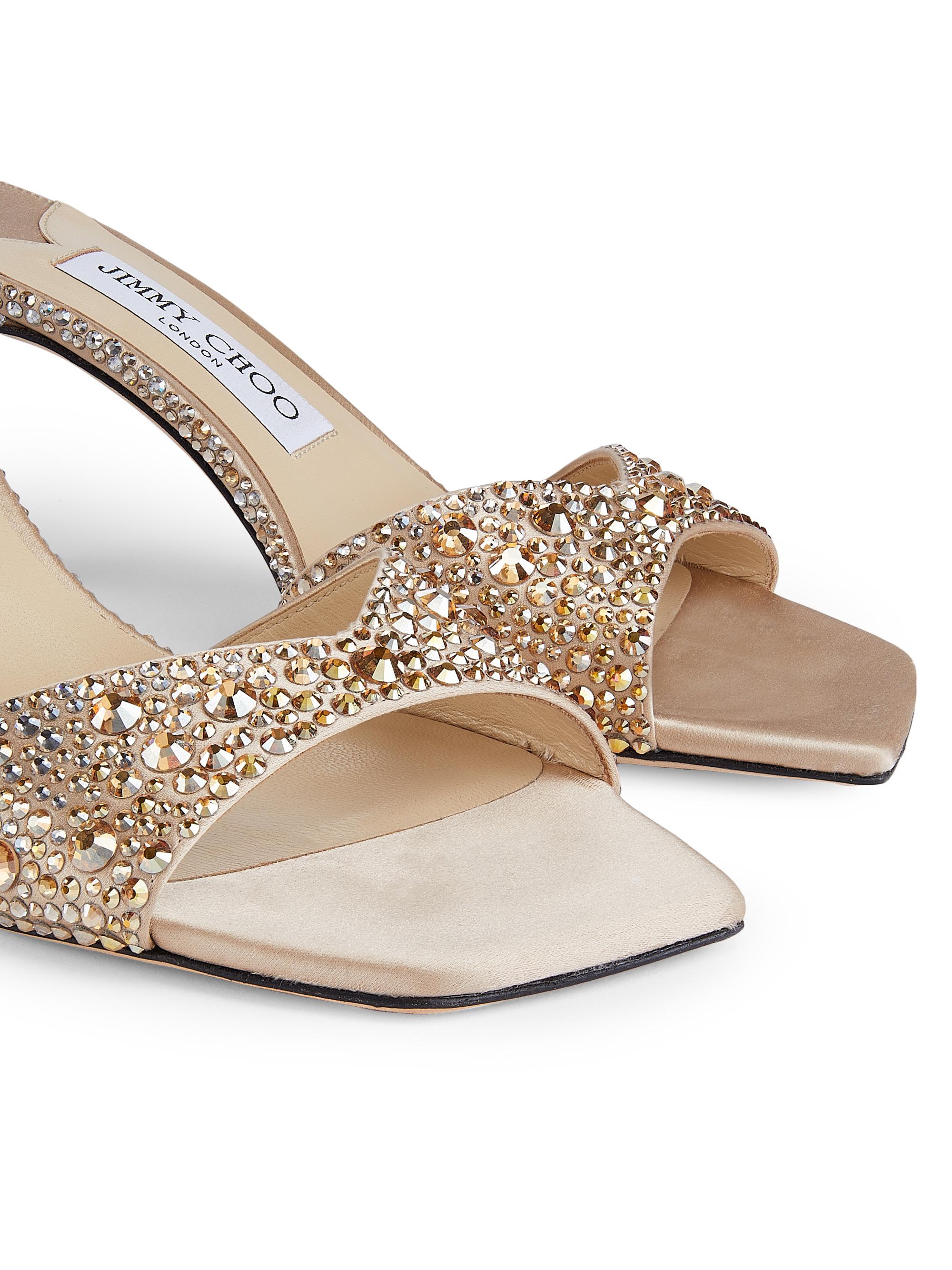 Jimmy Choo Skye 70MM Crystal-Embellished Sandals | Saks Fifth Avenue