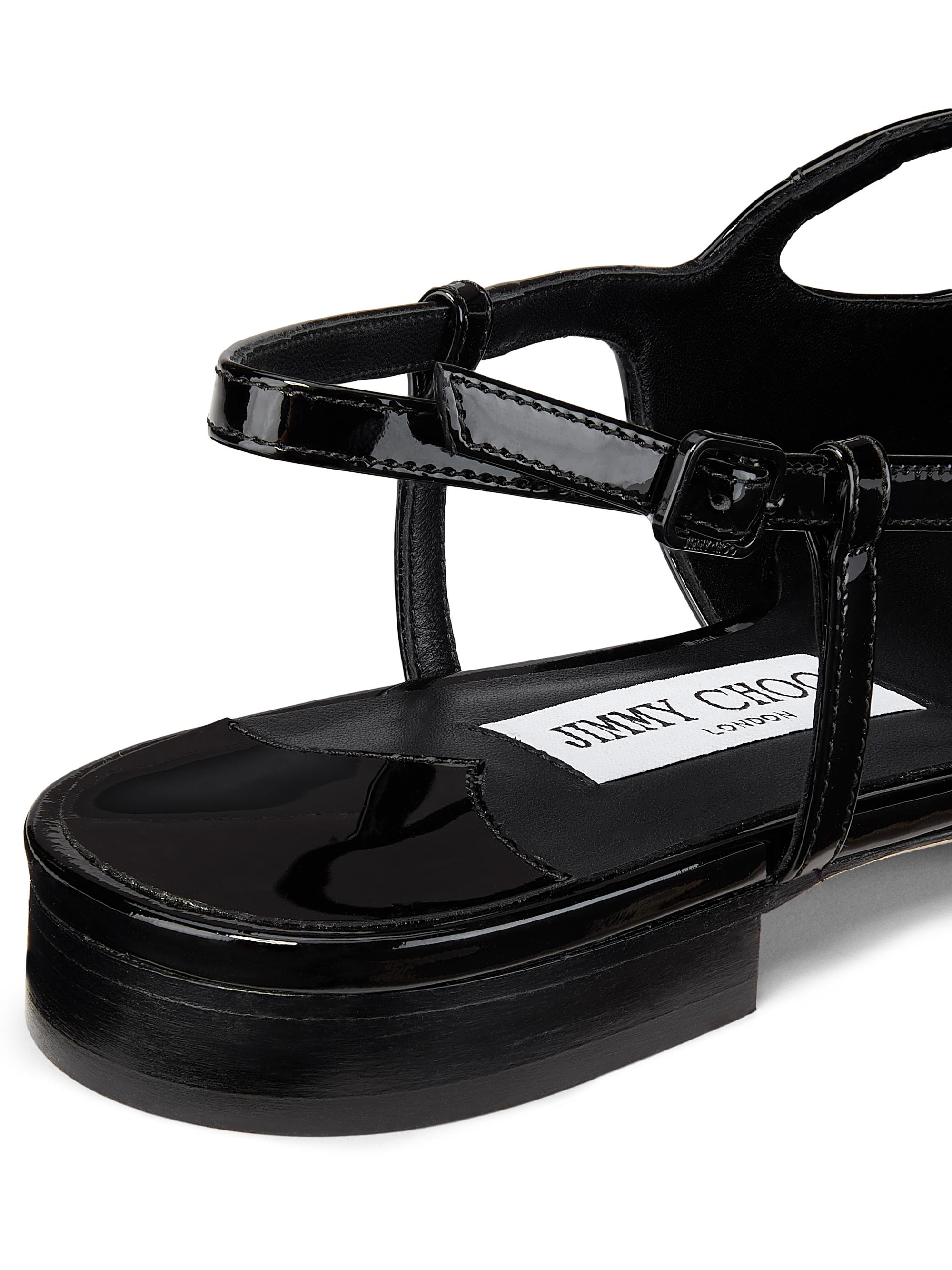 サンダル・ミュール Jimmy Choo Black Patent Leather Didi Flat Shoes Jimmy Choo Didi Patent Leather Flats | Saks Fifth Avenue