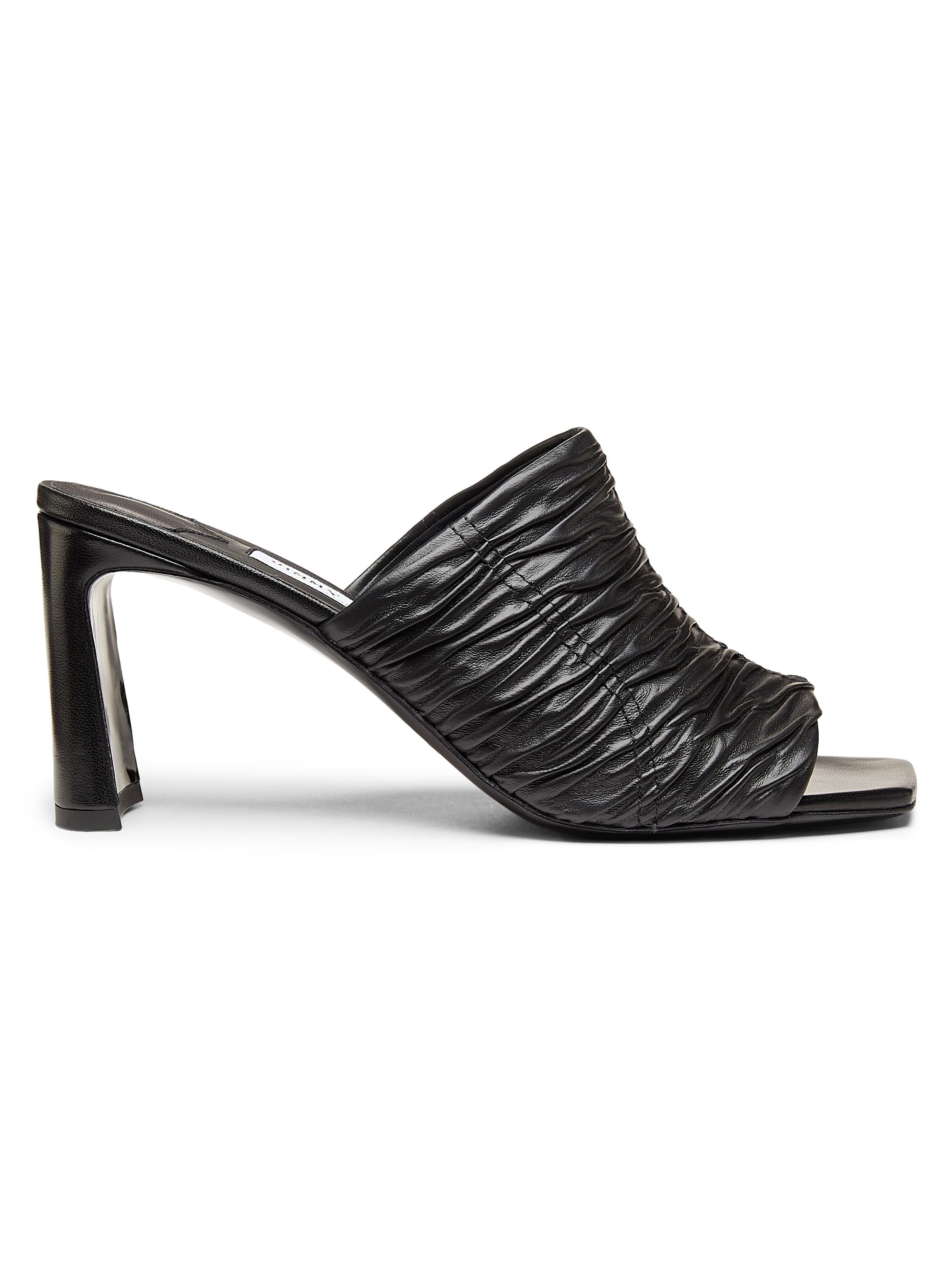Jimmy Choo Lua 75MM Ruched Leather Mules | Saks Fifth Avenue
