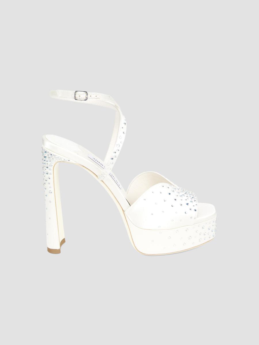 Jimmy Choo Karli Crystal-Embellished 125MM Platform | Saks Fifth