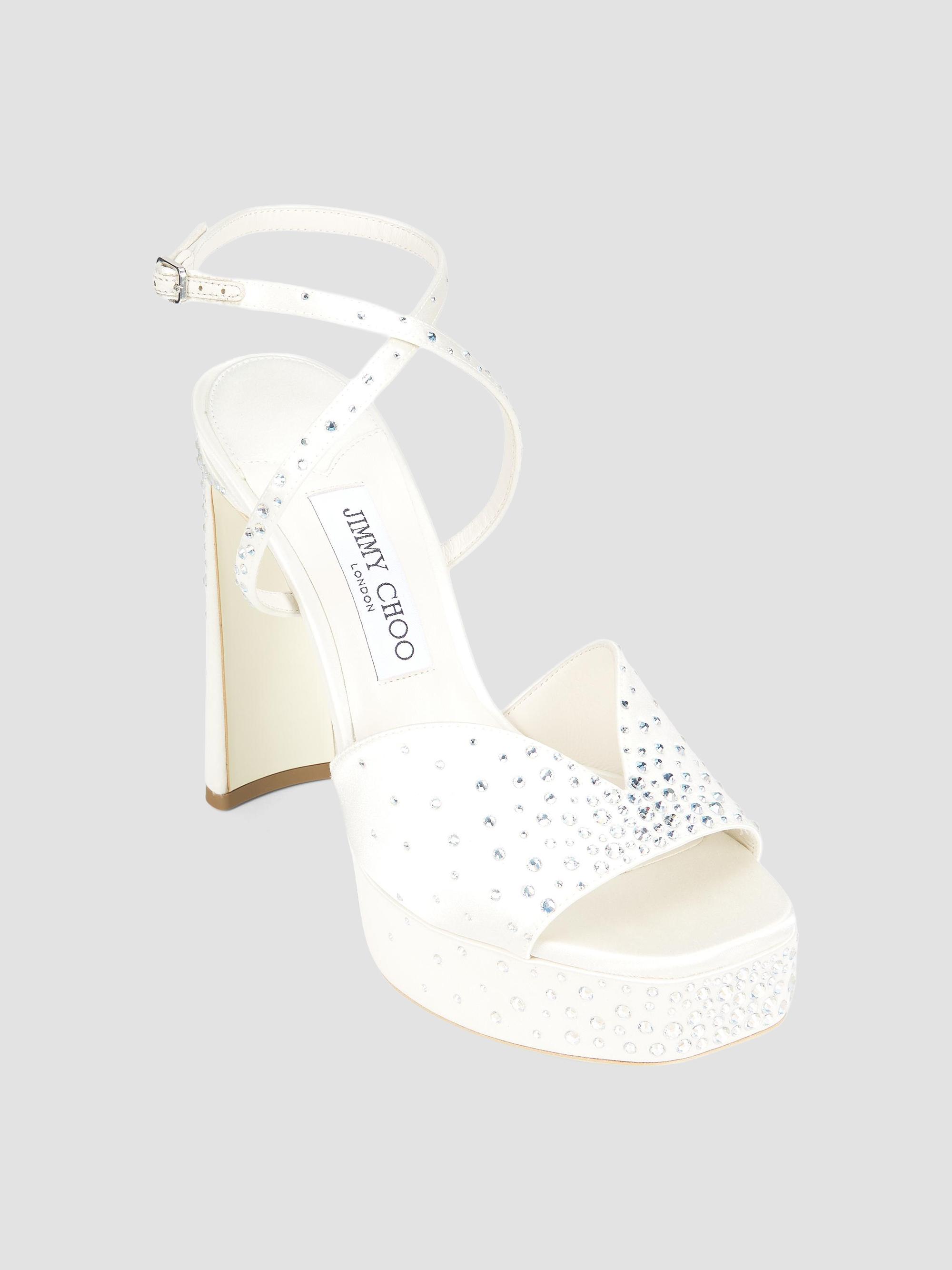 Jimmy Choo Karli Crystal-Embellished 125MM Platform | Saks Fifth