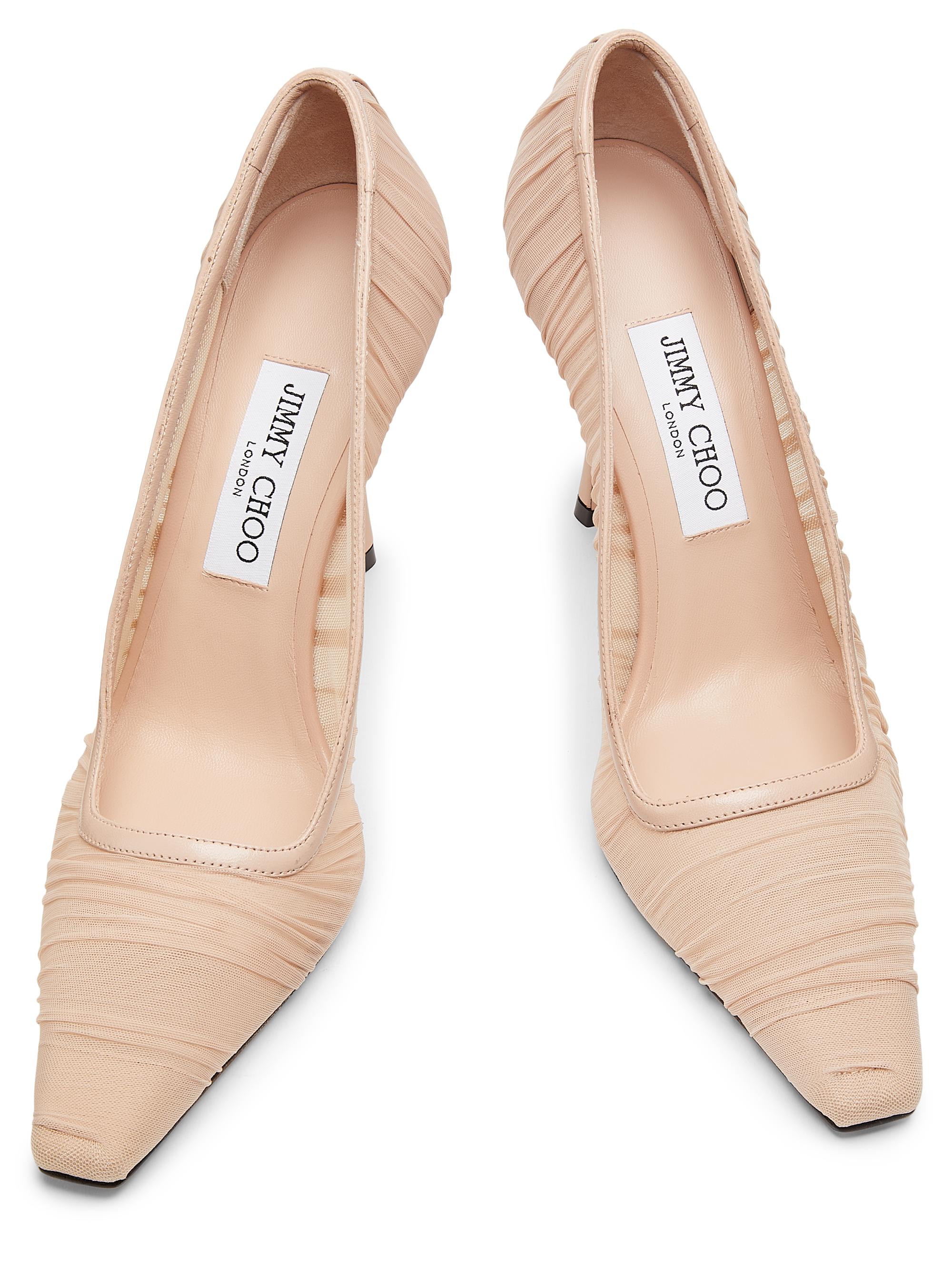 Jimmy Choo Lotta 100MM Ruched Tulle Pumps | Saks Fifth Avenue