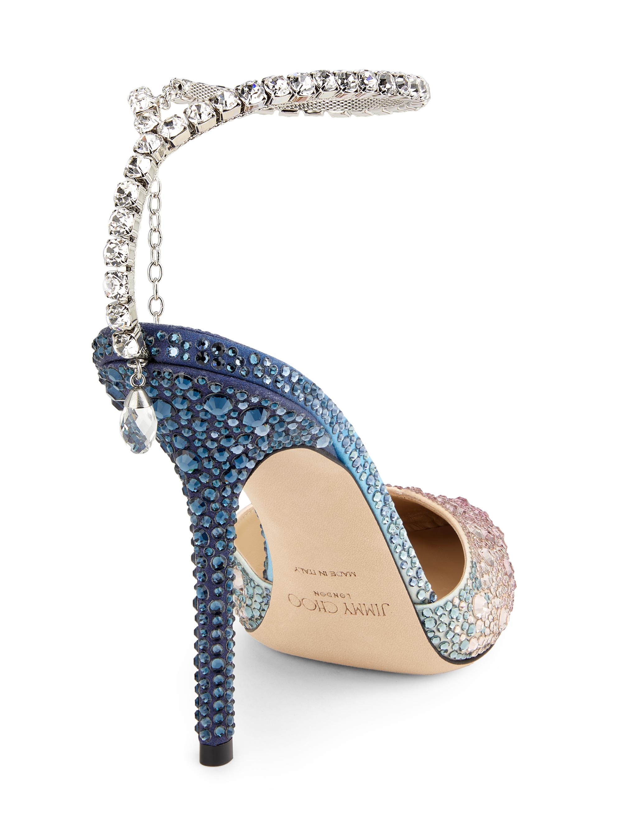 Jimmy Choo Saeda Crystal-Embellished Satin Pumps | Saks Fifth Avenue
