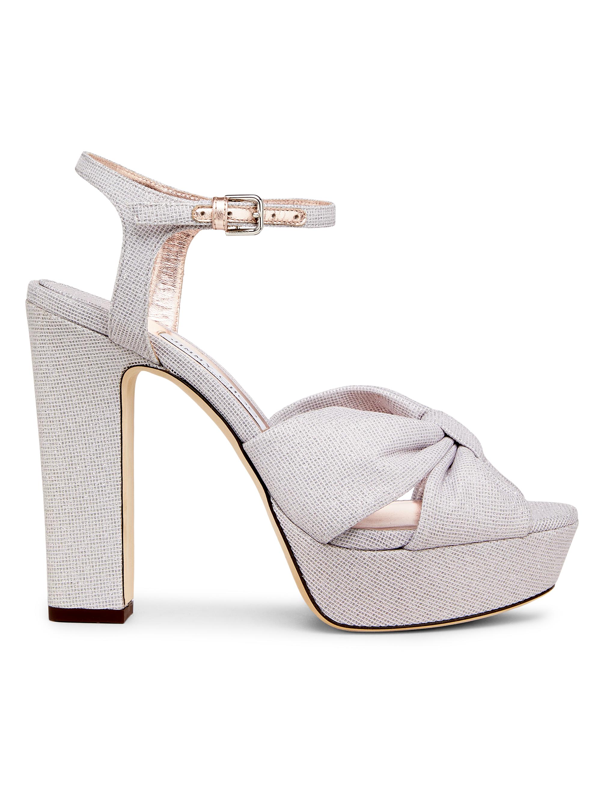 Jimmy Choo Women's Heloise 120MM Glitter Platform Sandals - Cosmo