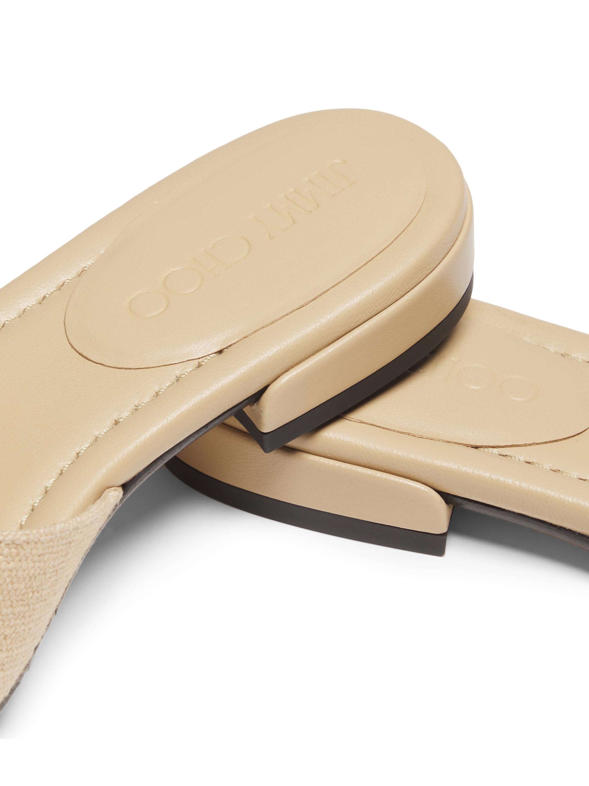 チョーナ Jimmy Choo Dina Linen Sandals | Saks Fifth Avenue