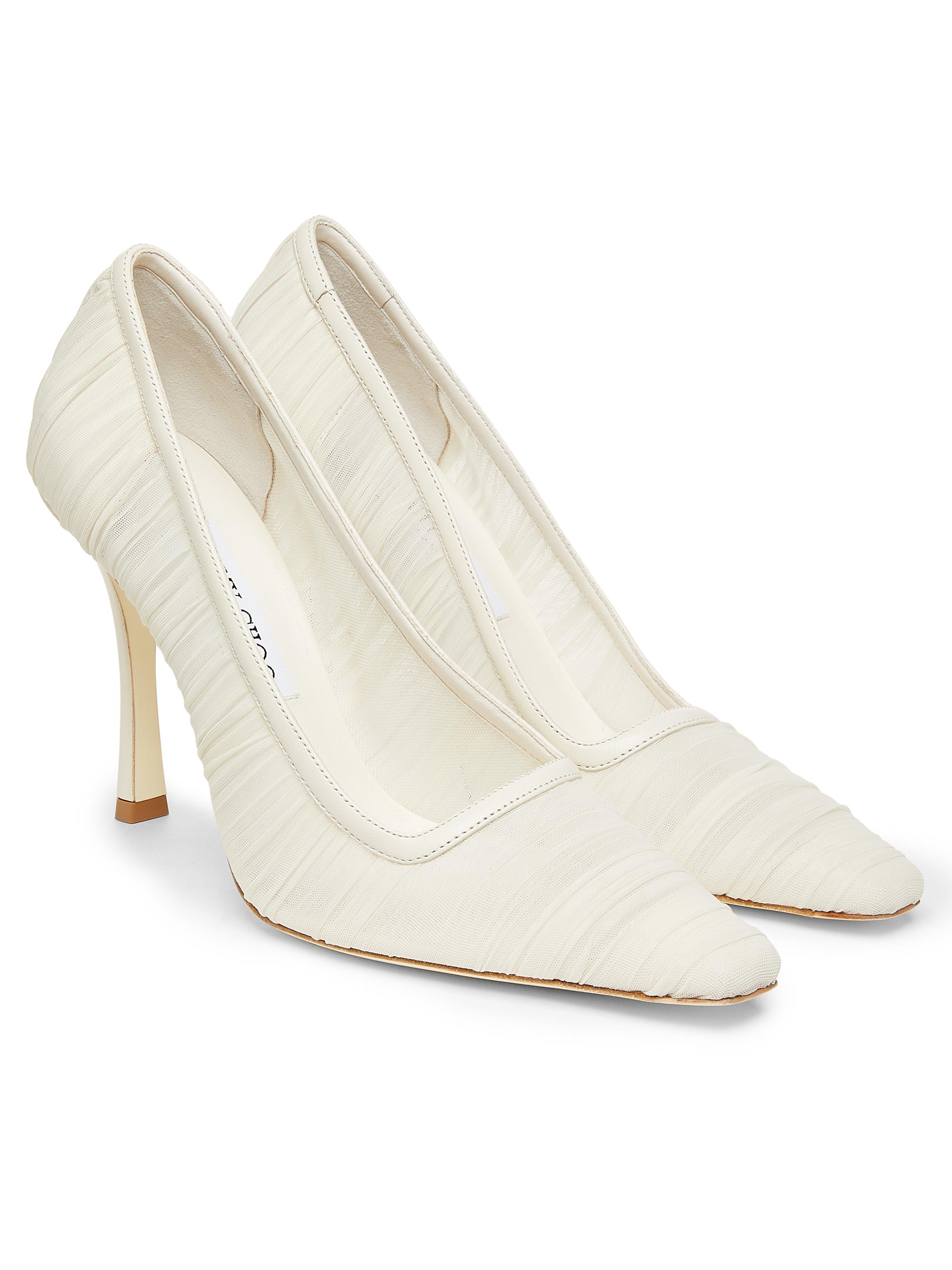 Jimmy Choo Lotta 100MM Ruched Tulle Pumps | Saks Fifth Avenue