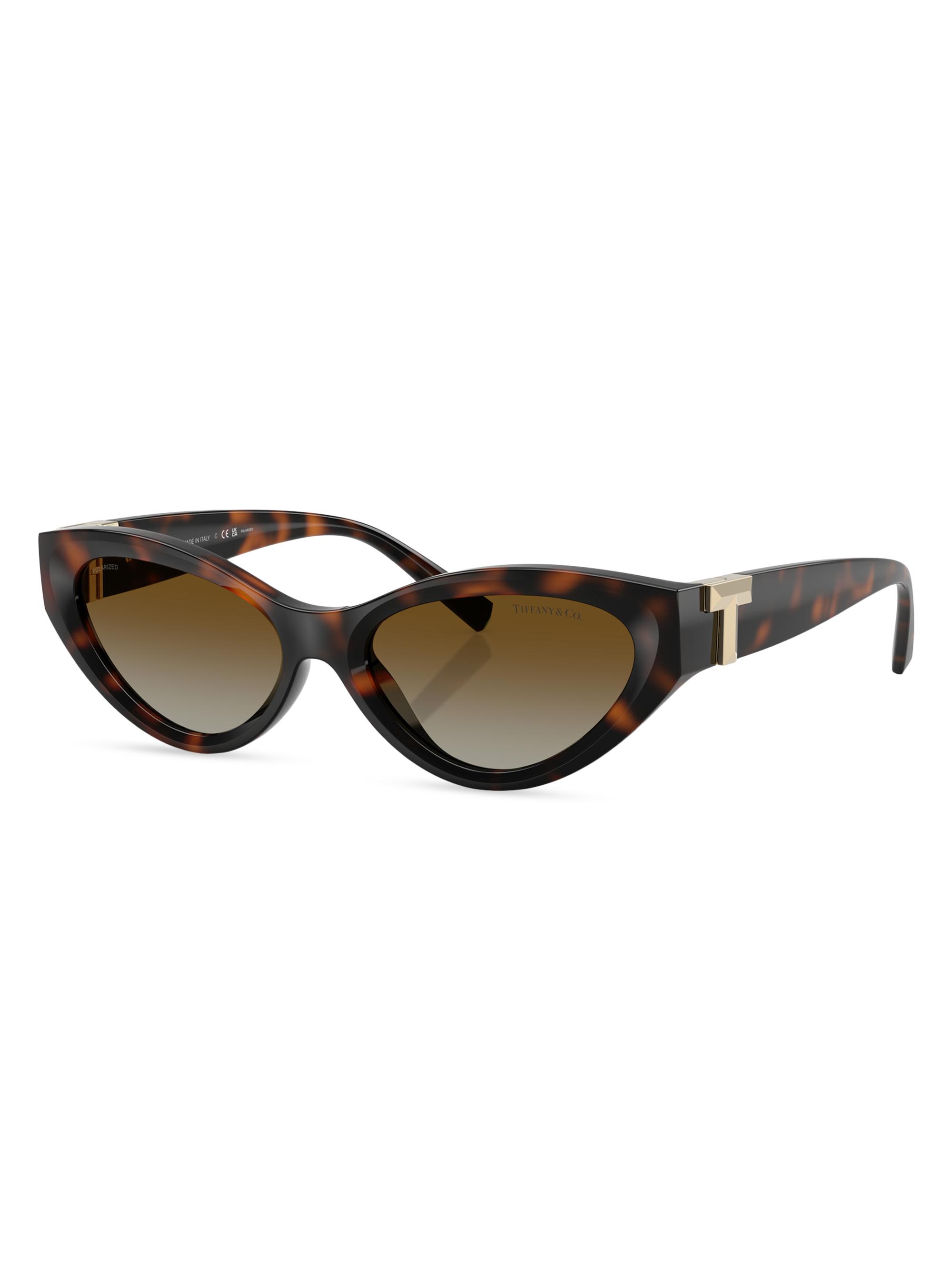 Tiffany & Co. Women's Tiffany T 54MM Cat-Eye Sunglasses - Gradient Brown Havana