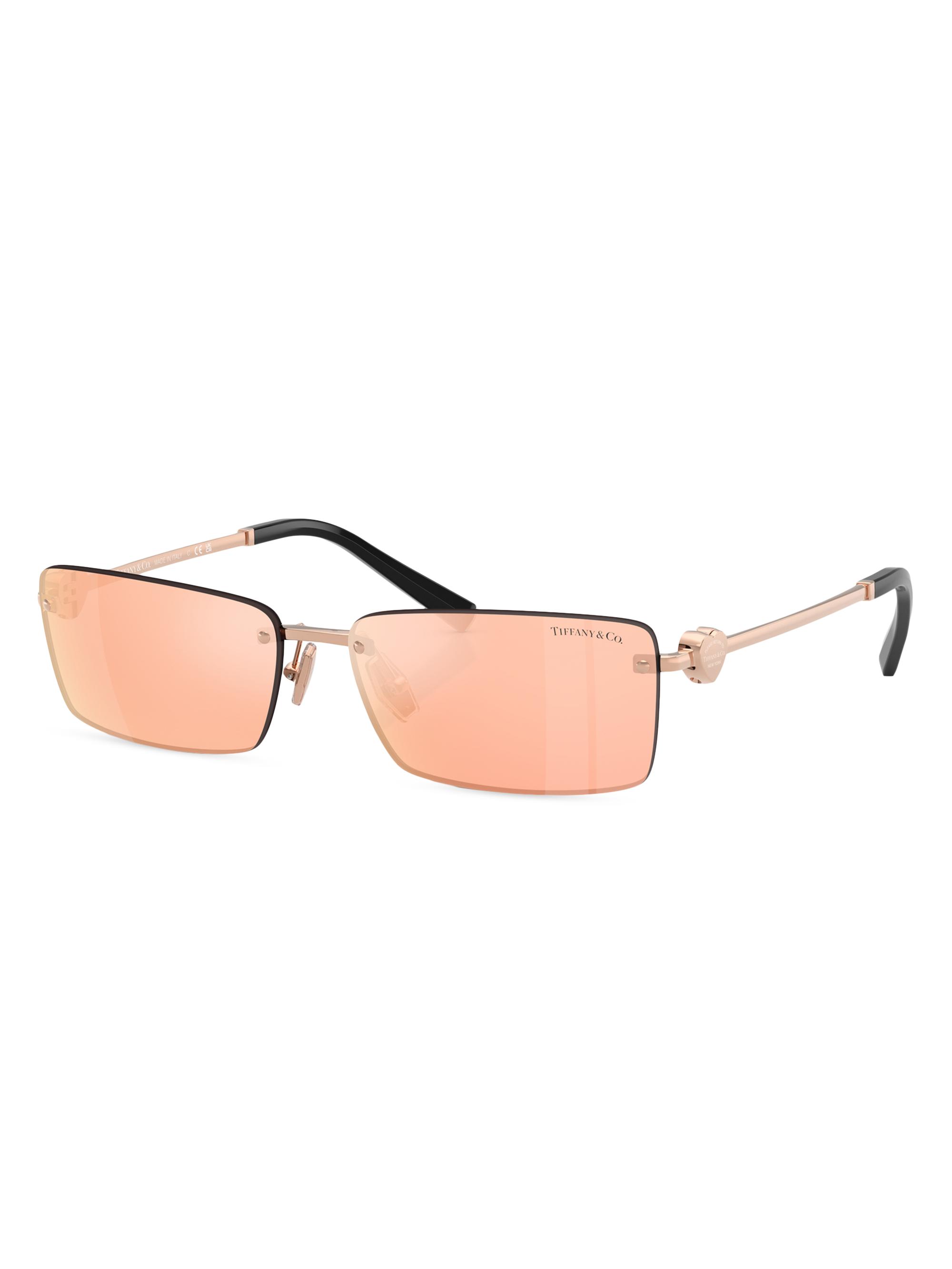 Tiffany & Co. Women's Return To Tiffany 60MM Rectangular Sunglasses - Rose Gold