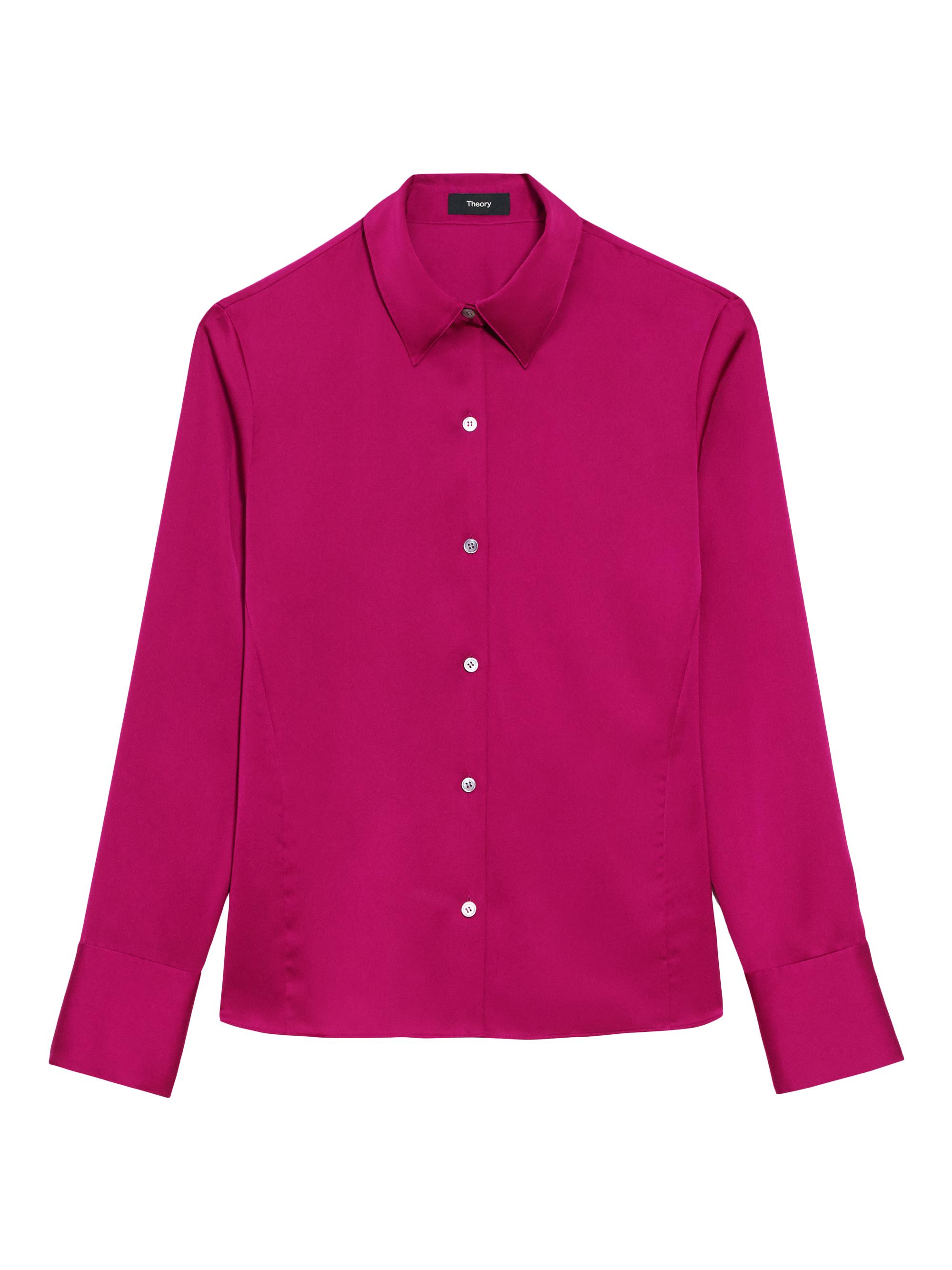 Theory Women's Satin Slim-Fit Shirt - Wildflower