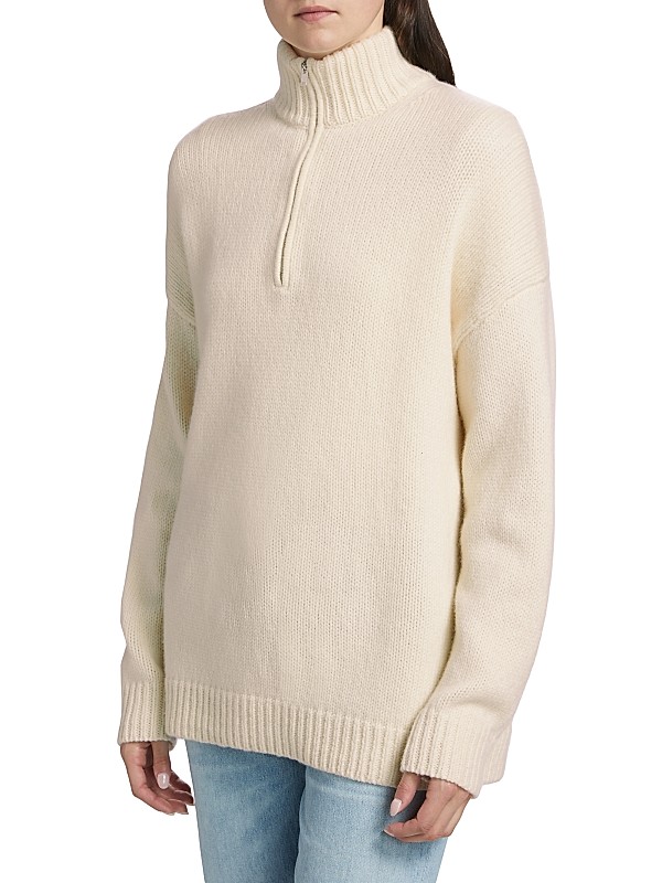 Shop Theory Wool-Cashmere Half-Zip Sweater | Saks Fifth Avenue Shop Theory Wool-Cashmere Half-Zip Sweater | Saks Fifth Avenue