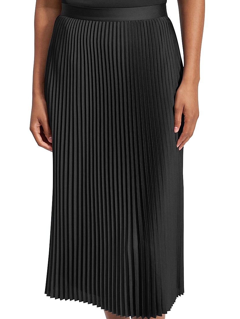 Shop Theory Satin Slim-Fit Pleated Midi-Skirt | Saks Fifth Shop Theory Satin Slim-Fit Pleated Midi-Skirt | Saks Fifth