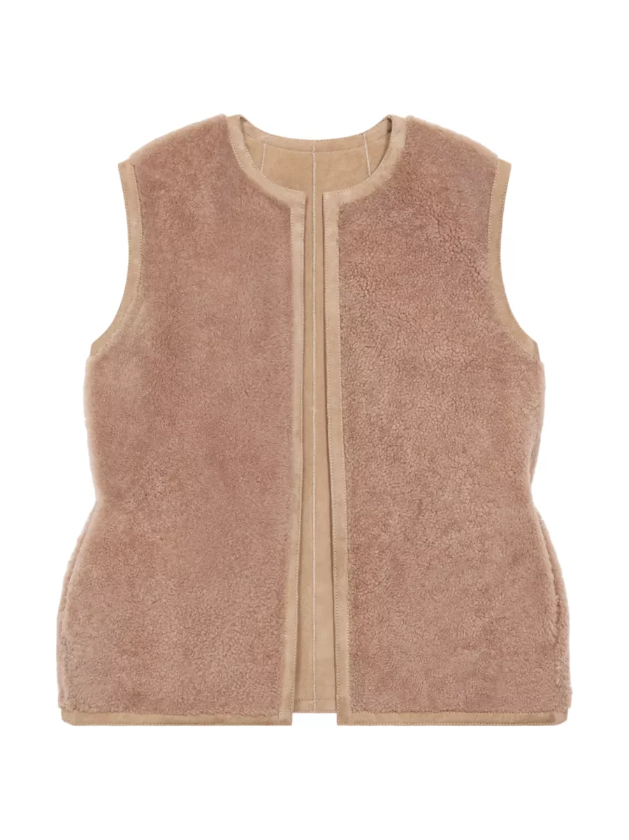 Shop Theory Reversible Shearling Vest | Saks Fifth Avenue Shop Theory Reversible Shearling Vest | Saks Fifth Avenue