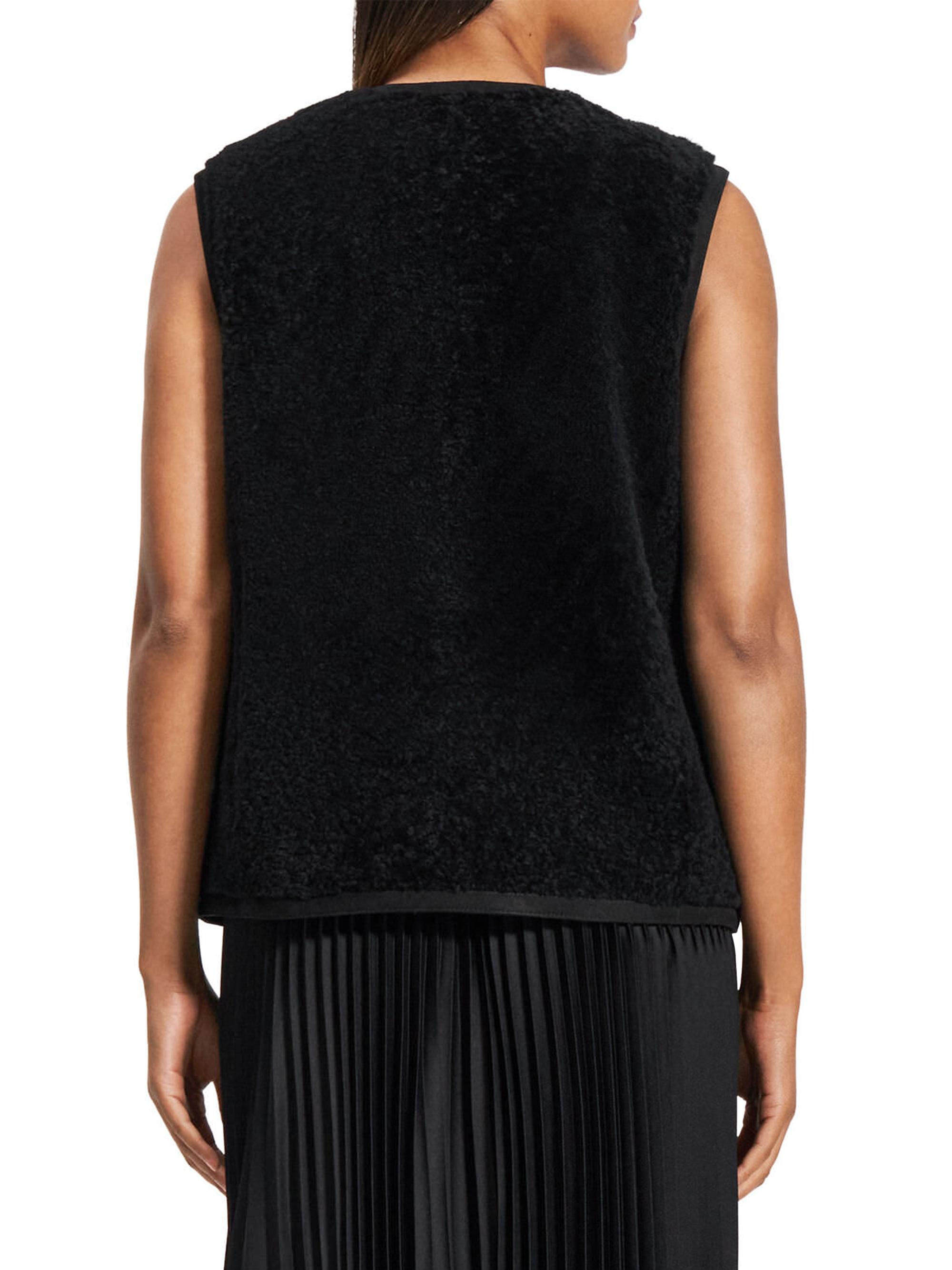 S flip fur vest br×bk theredthread THEREDTHREAD / ザレッドスレッド】S flip fur vest