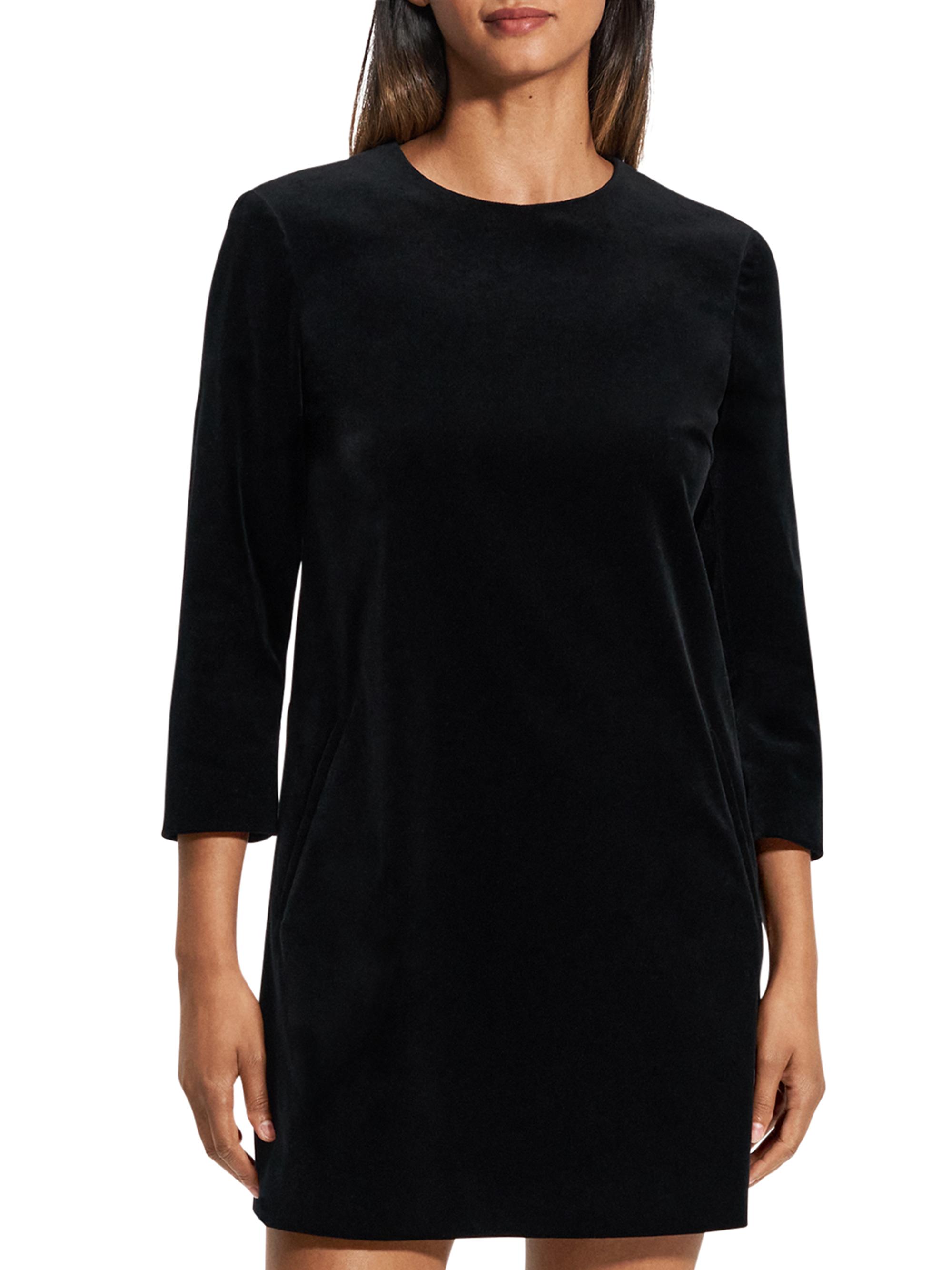 Theory Cotton Three-Quarter Sleeve Minidress
