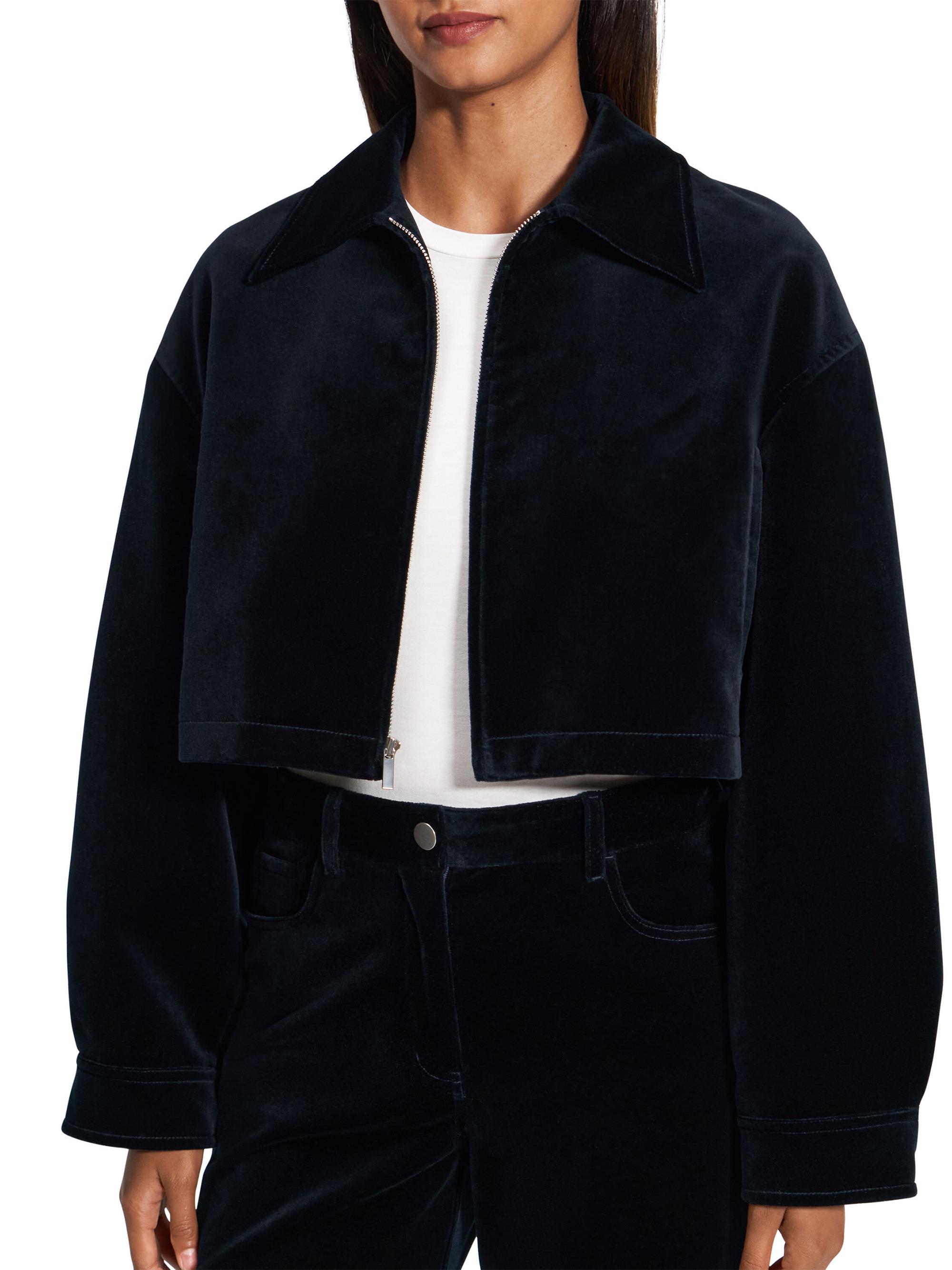 Theory Aline Cropped Zip-Front Jacket | Saks Fifth Avenue