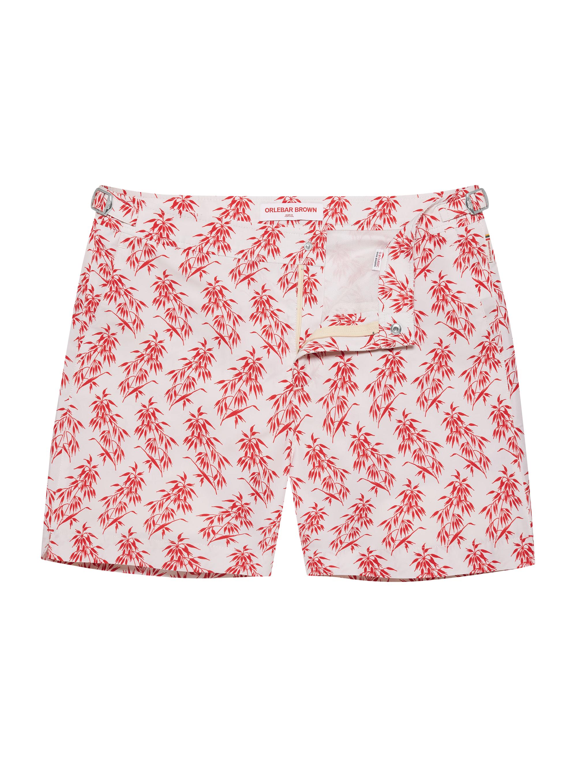 Orlebar Brown Men's Bulldog Bamboo-Print Shorts - Whitesummerred
