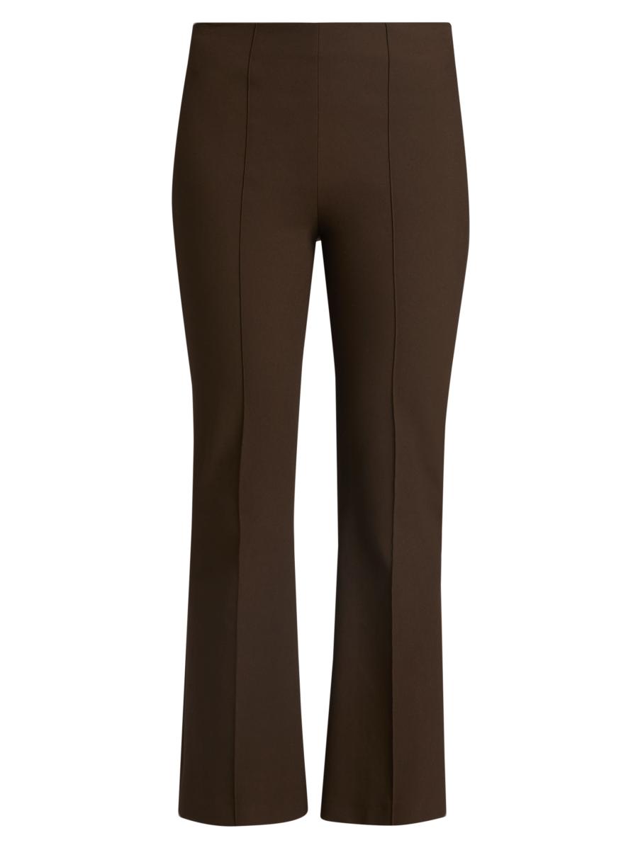 Vince Mid-Rise Pintuck Crop Flare Pants | Saks Fifth Avenue