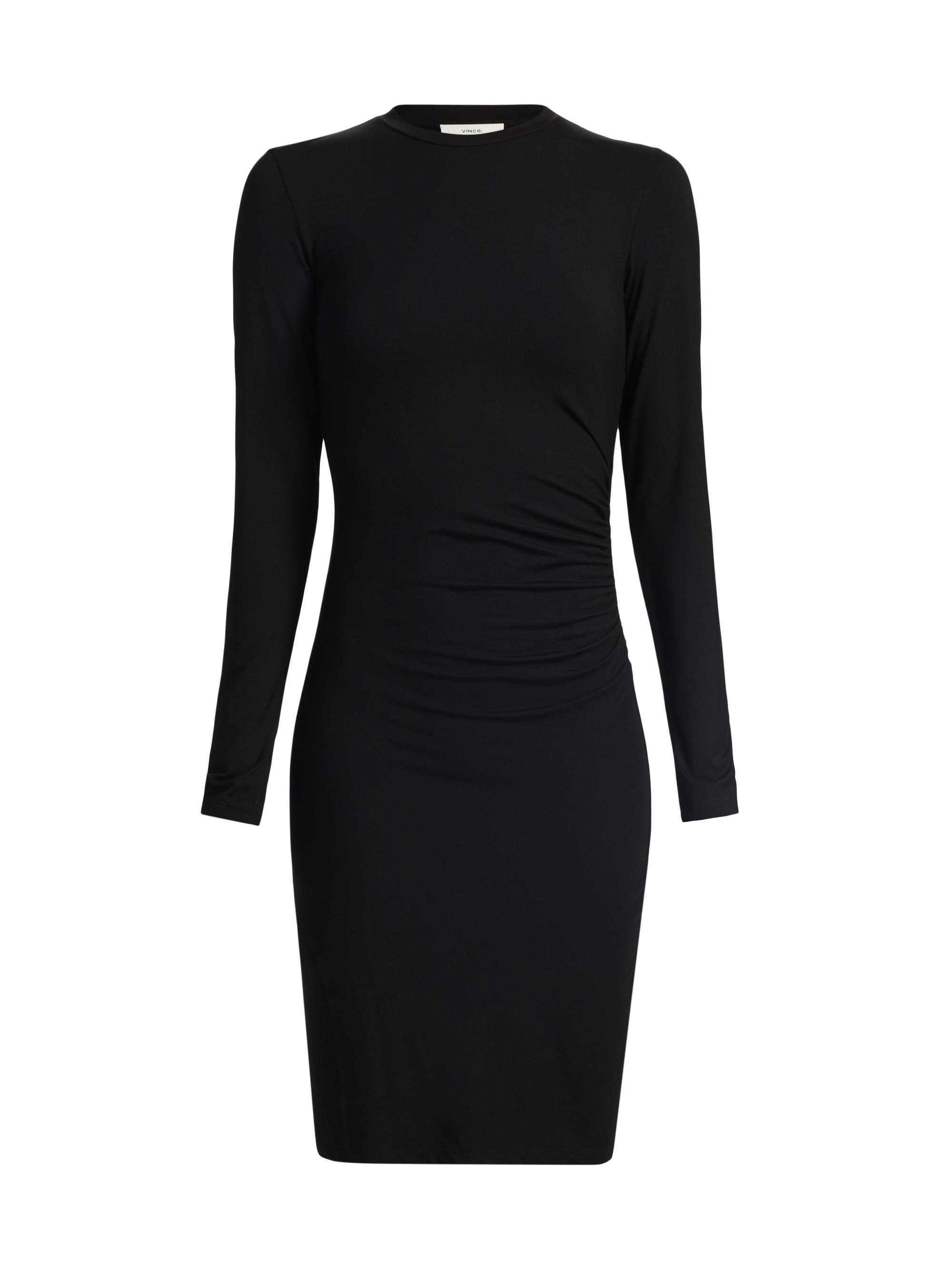 Vince Women's Draped Crewneck Dress - Black