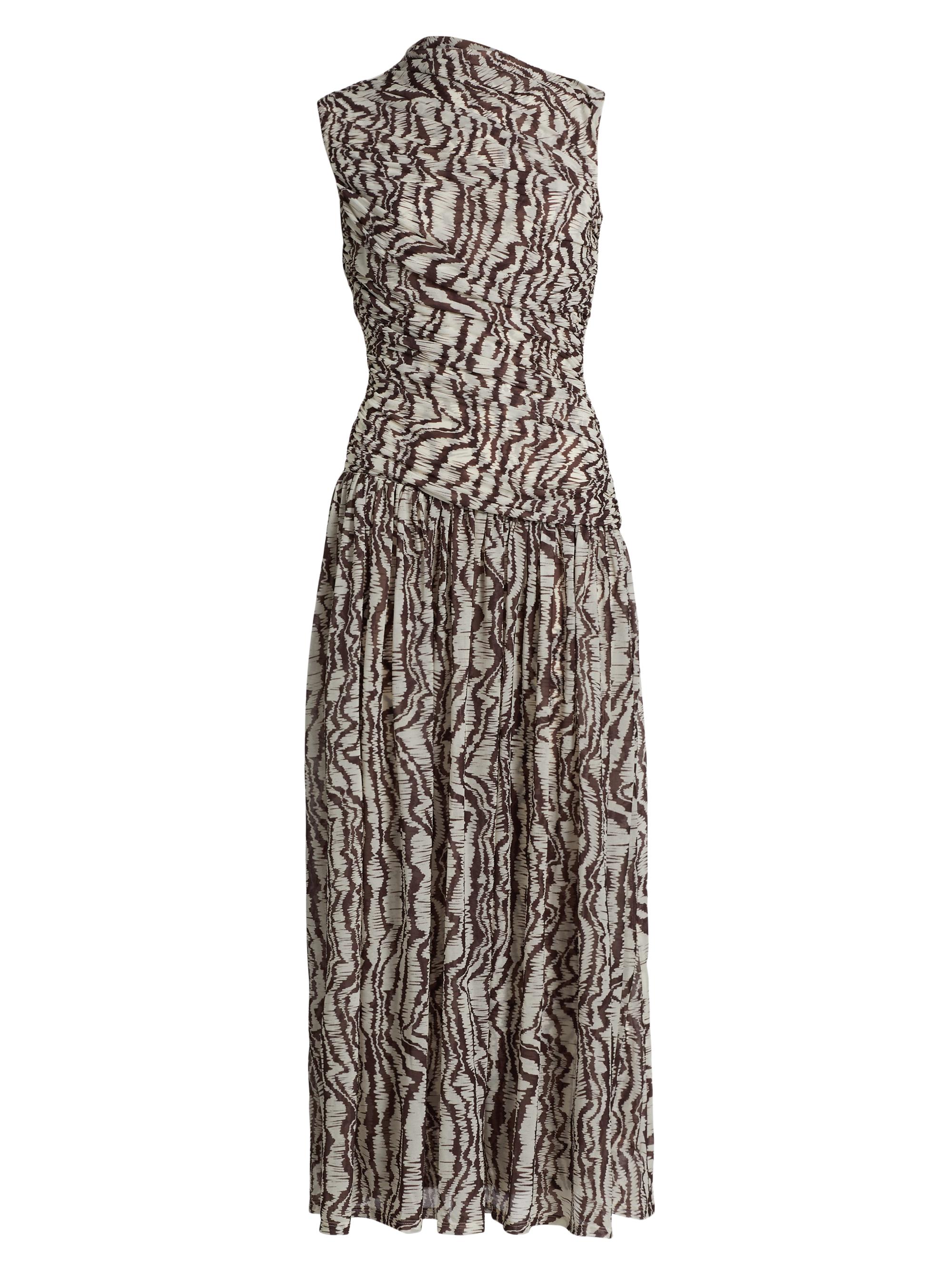 Nicholas the Label Women's Odila Abstract Ruched Maxi Dress - Abstract Animal