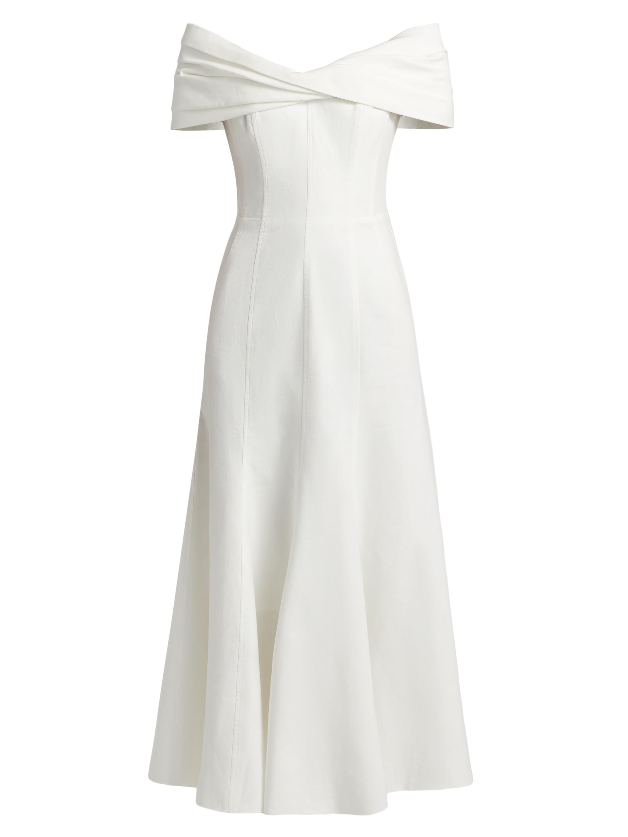 Nicholas the Label Ariana Linen-Blend Twist-Front Midi-Dress