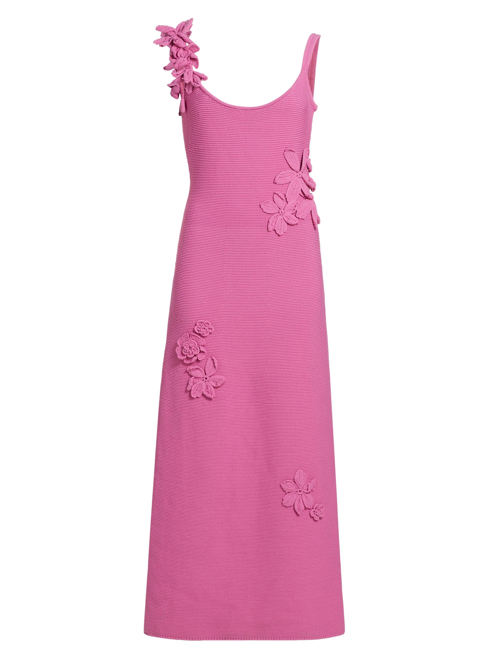 Amur Women's Allegra Floral Appliqué Knit Maxi Dress - Pink Pearl