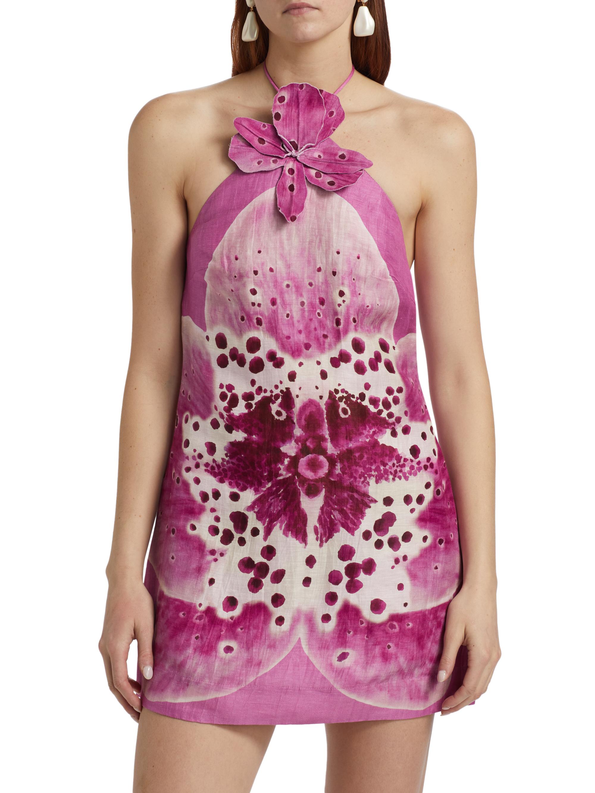Amur Everlee Orchid Print Minidress | Saks Fifth Avenue