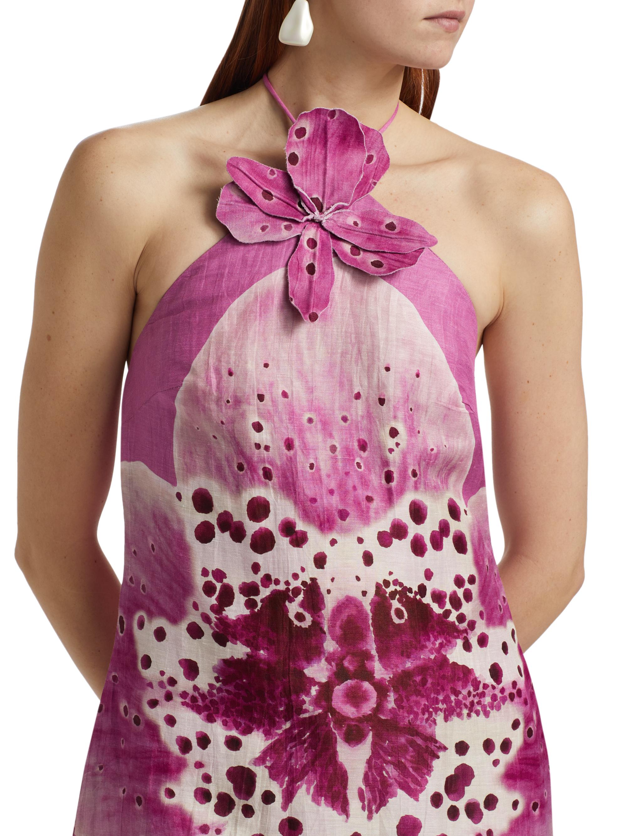 everlee orchid print mini dress Amur Everlee Orchid Print Minidress