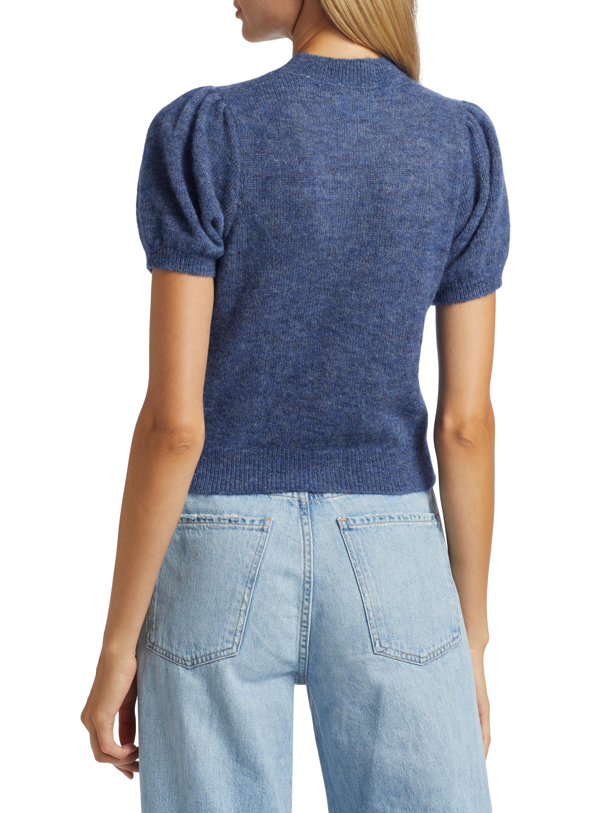 DÔEN Anisa Alpaca-Wool Short-Sleeve Crop Cardigan | Saks Fifth Avenue