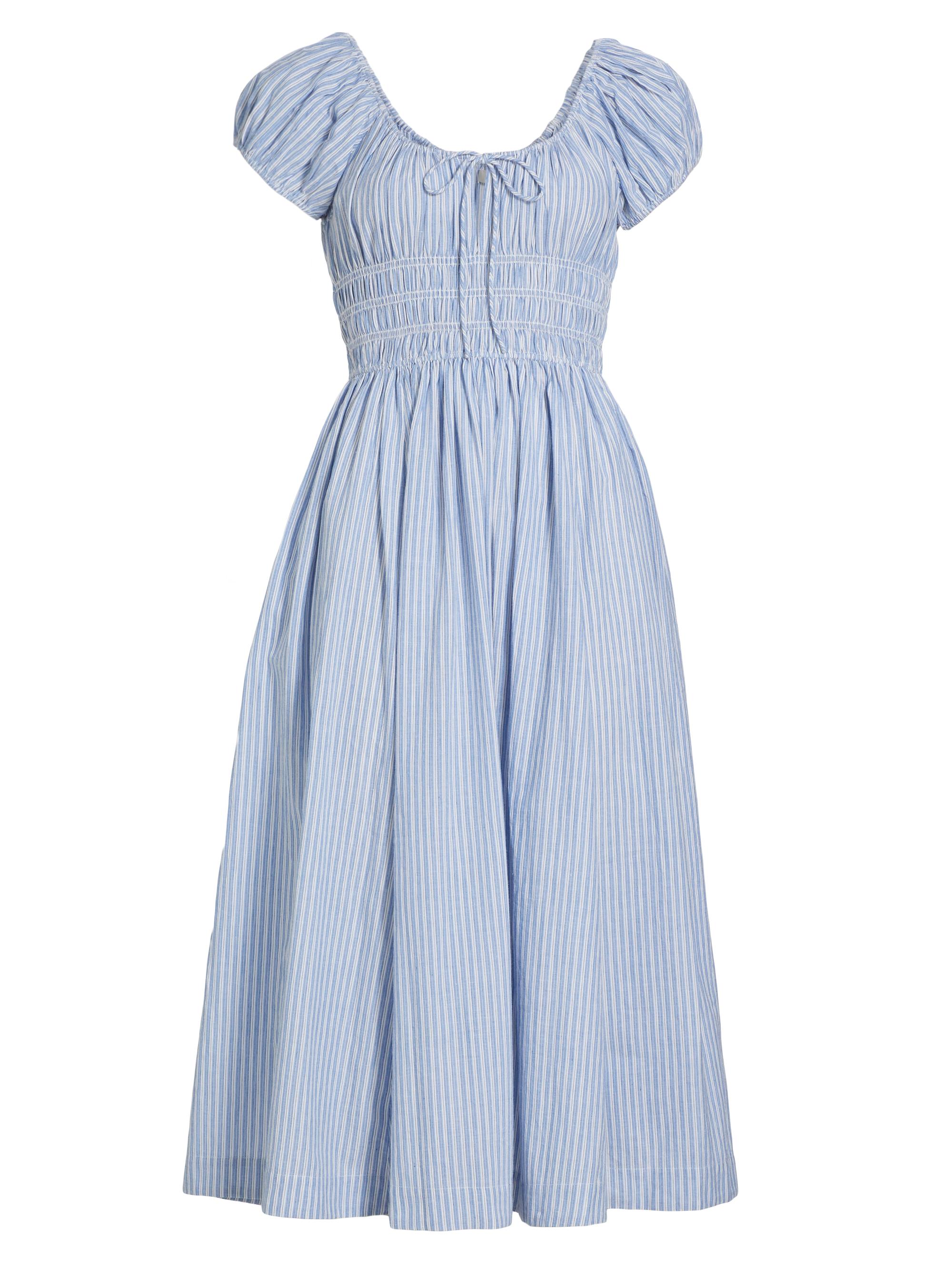 DÔEN Women's Quinn Striped Cotton Scoopneck Midi-Dress - Montauk Stripe