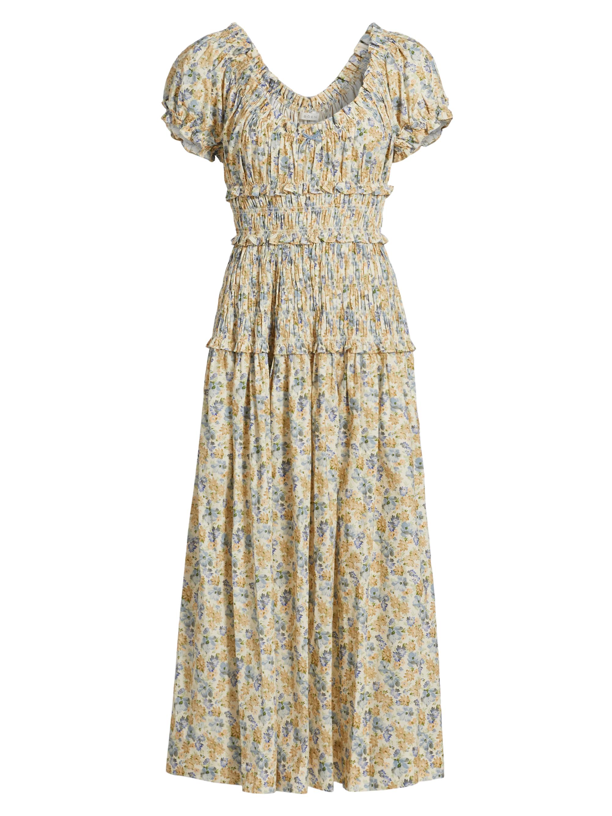 DÔEN Women's Leanne Floral Cotton Maxi Dress - Bleu Wildflower Thicket