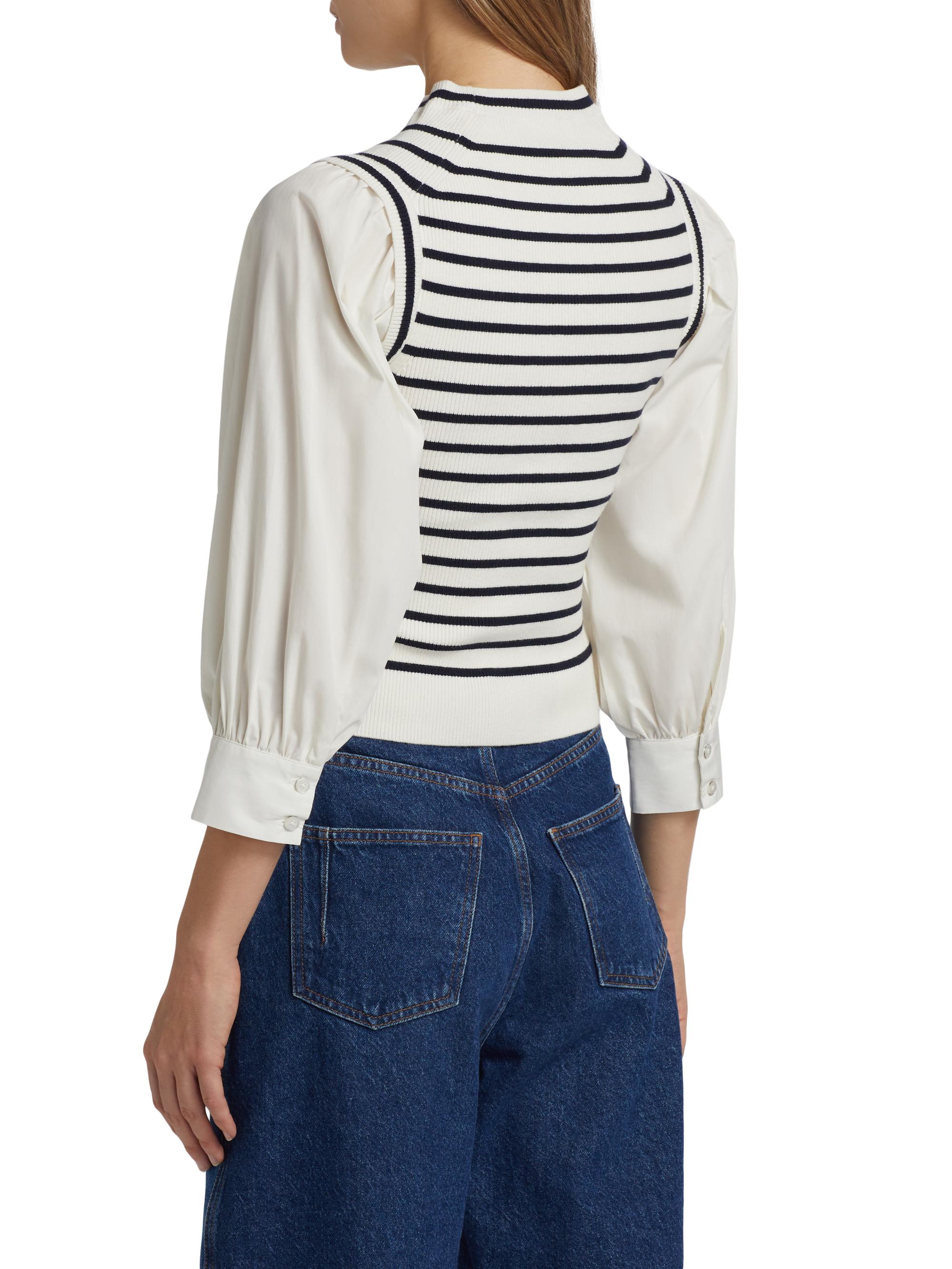 Derek Lam 10 Crosby Tirza Mixed-Media Sweater | Saks Fifth Avenue