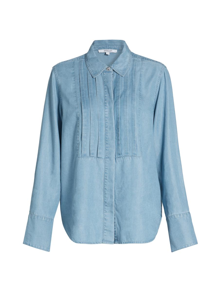 Derek Lam 10 Crosby Lilo Denim Tuxedo Shirt | Saks Fifth Avenue