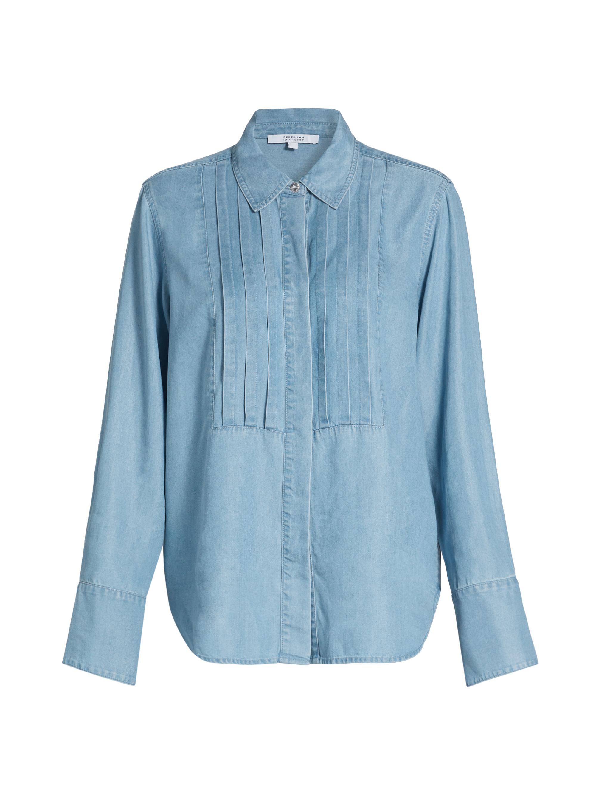 Derek Lam 10 Crosby Women's Lilo Denim Tuxedo Shirt - Skyler