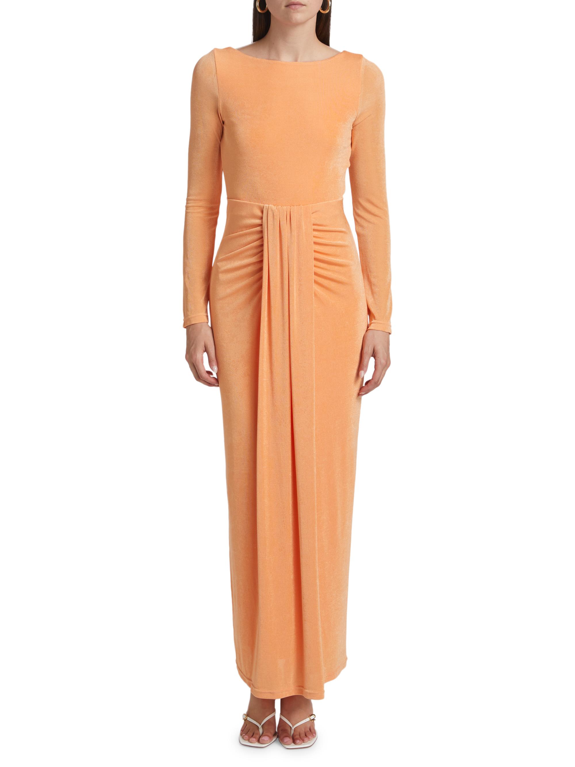 Significant Other Shimmer Jersey Maxi Dress - Apricot