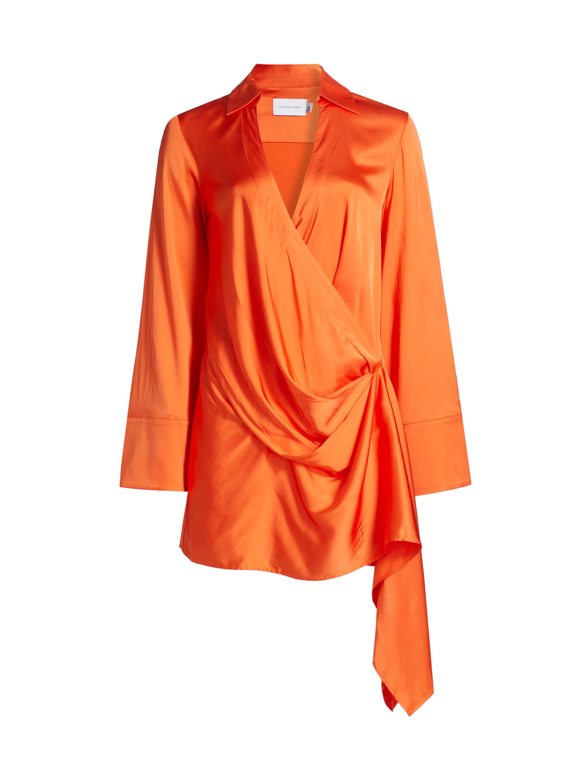 Significant Other Women's Elaina Wrap Mini Shirtdress - Paprika