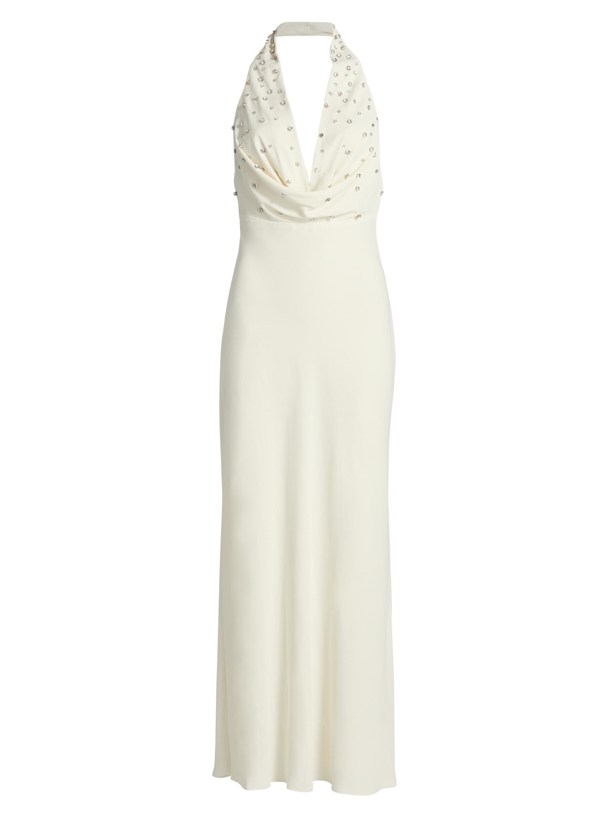 white midi dress with puff sleeves Clo Puff Sleeve Midi Dress - White Broderie