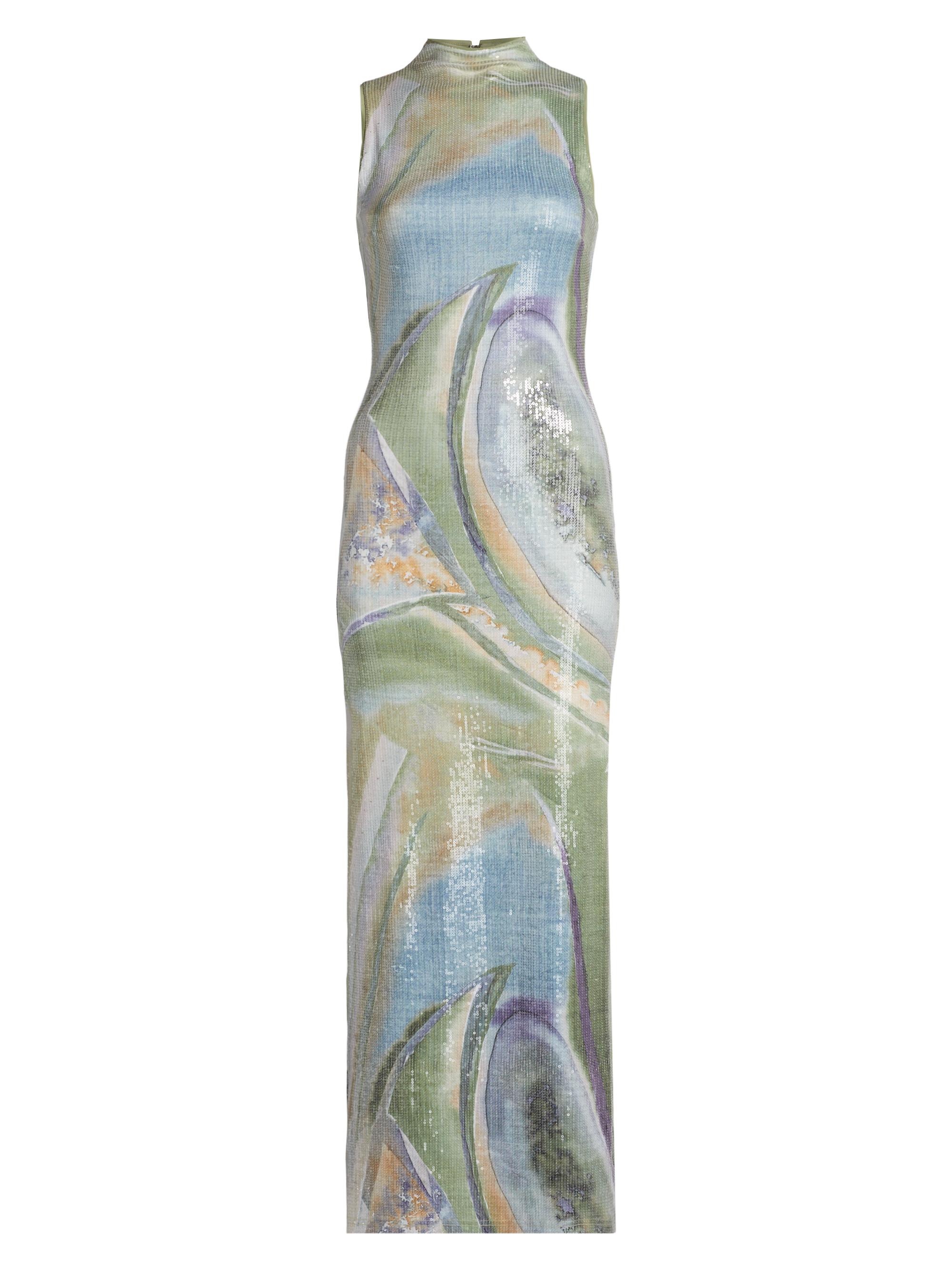 Significant Other Women's Lucinda Abstract Sequin Sleeveless Maxi Dress - Lavender Marble