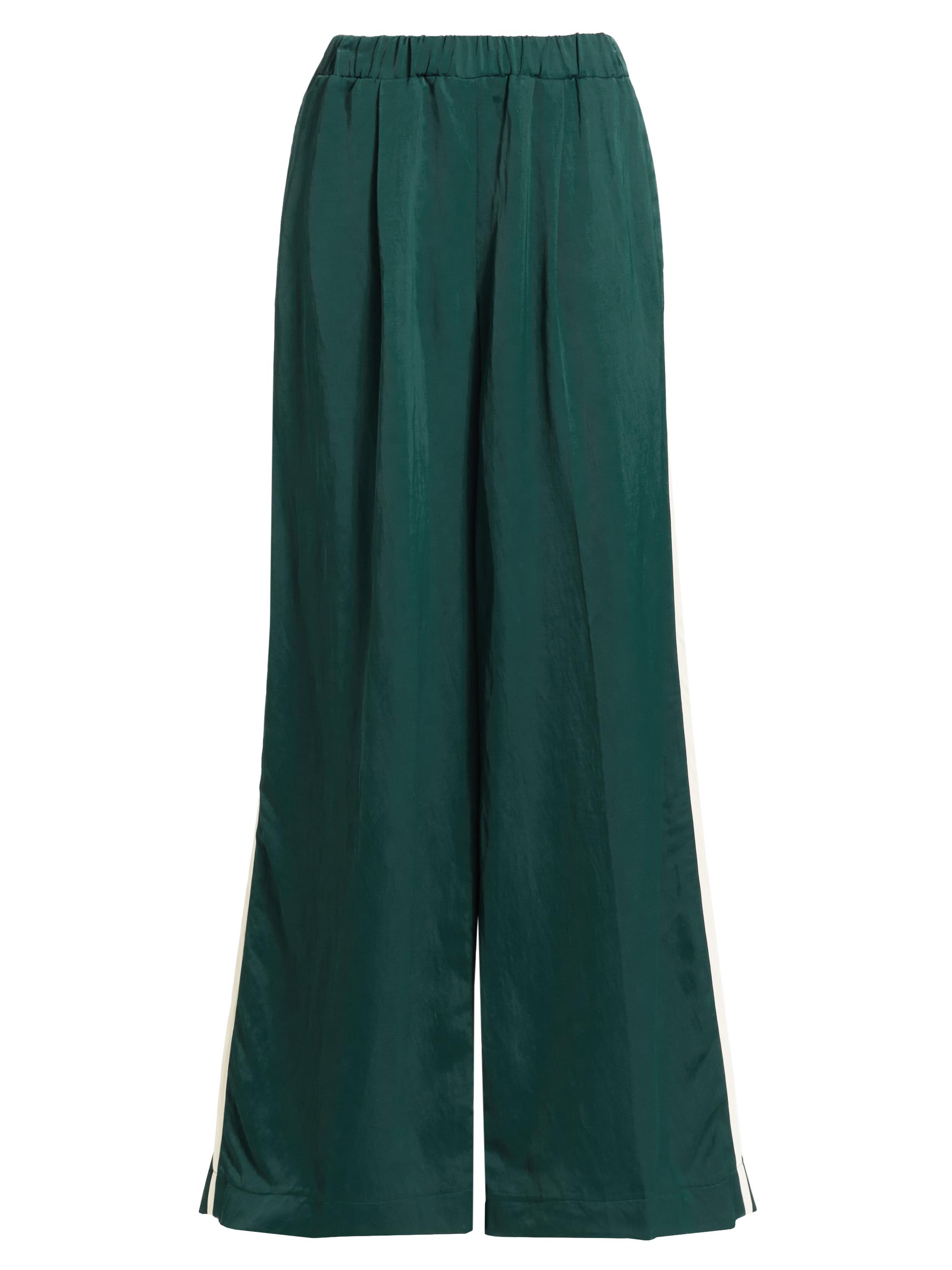 TWP Women's Eva Side-Stripe Linen-Blend Wide-Leg Pants - Ponderosa Pine