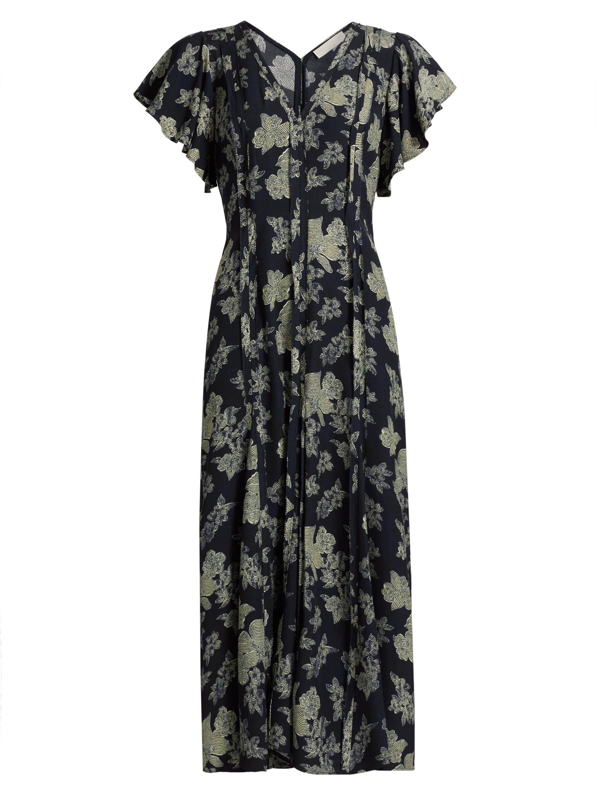 Ulla Johnson Evette Floral V-Neck Maxi Dress | Saks Fifth Avenue