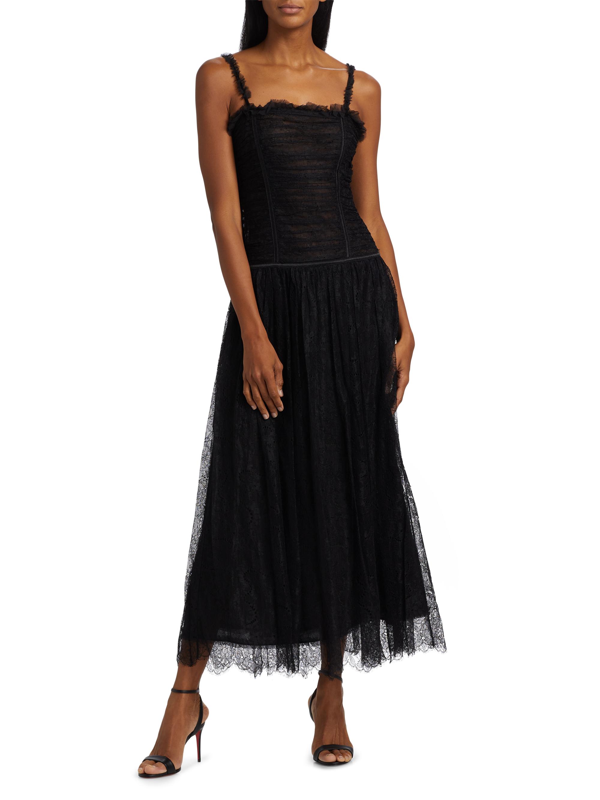 Ulla Johnson Florelle Chantilly Lace Midi-Dress | Saks Fifth Avenue
