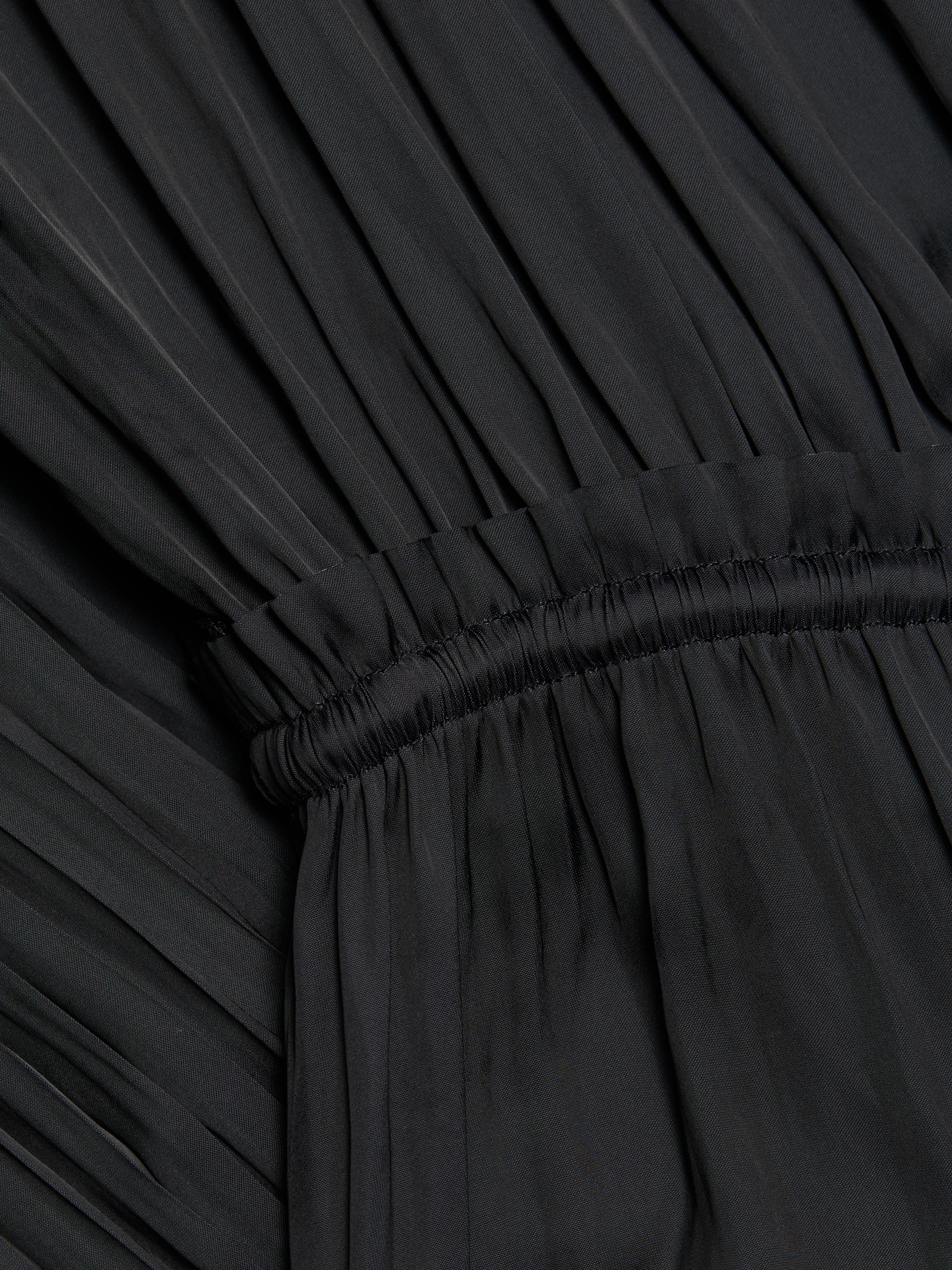 Ulla Johnson Kalesta Pleated Satin Tie-Waist Midi-Dress | Saks