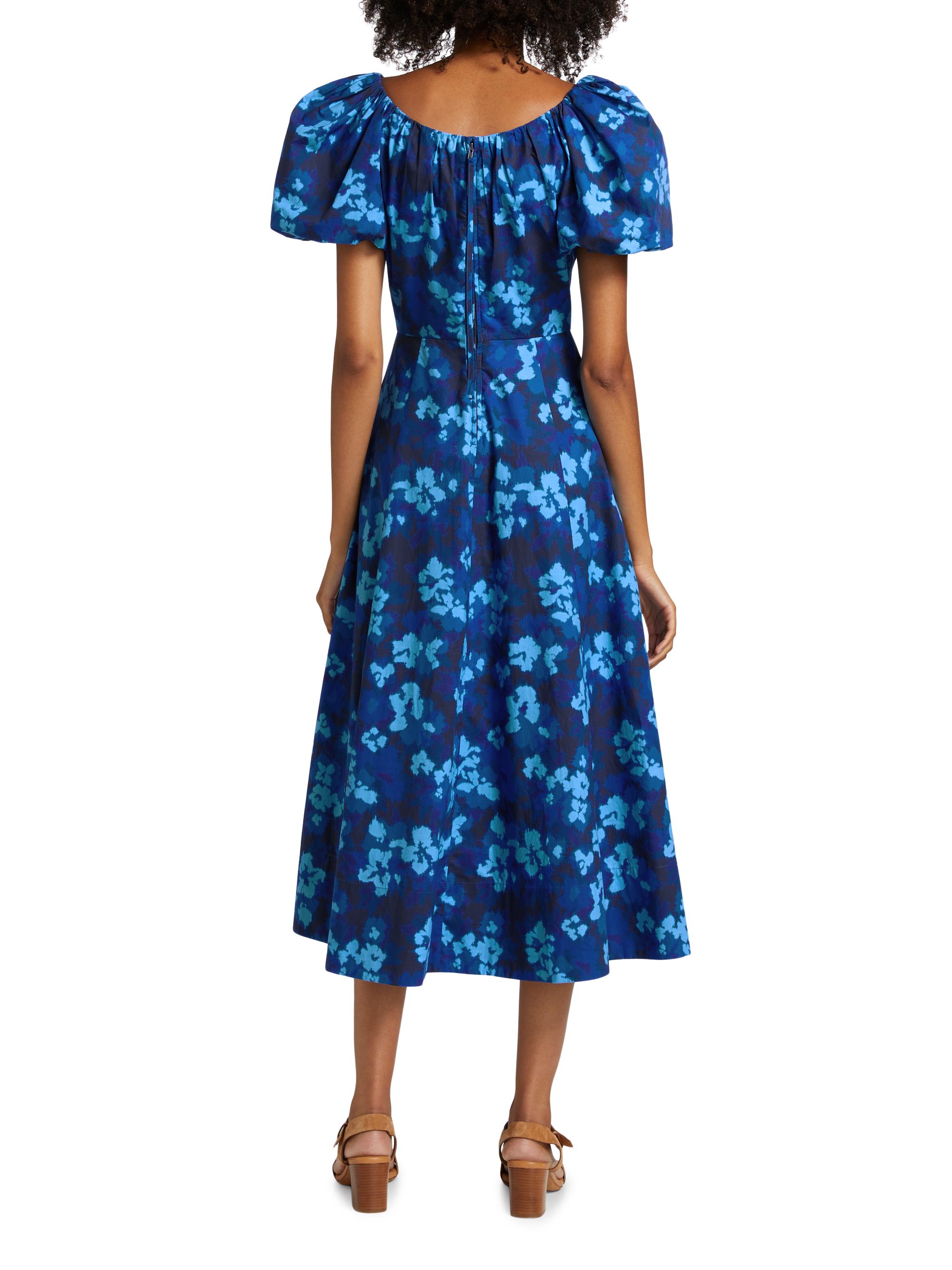 green emerald velvet dress Martha Embroidered Poplin Dress main image 0